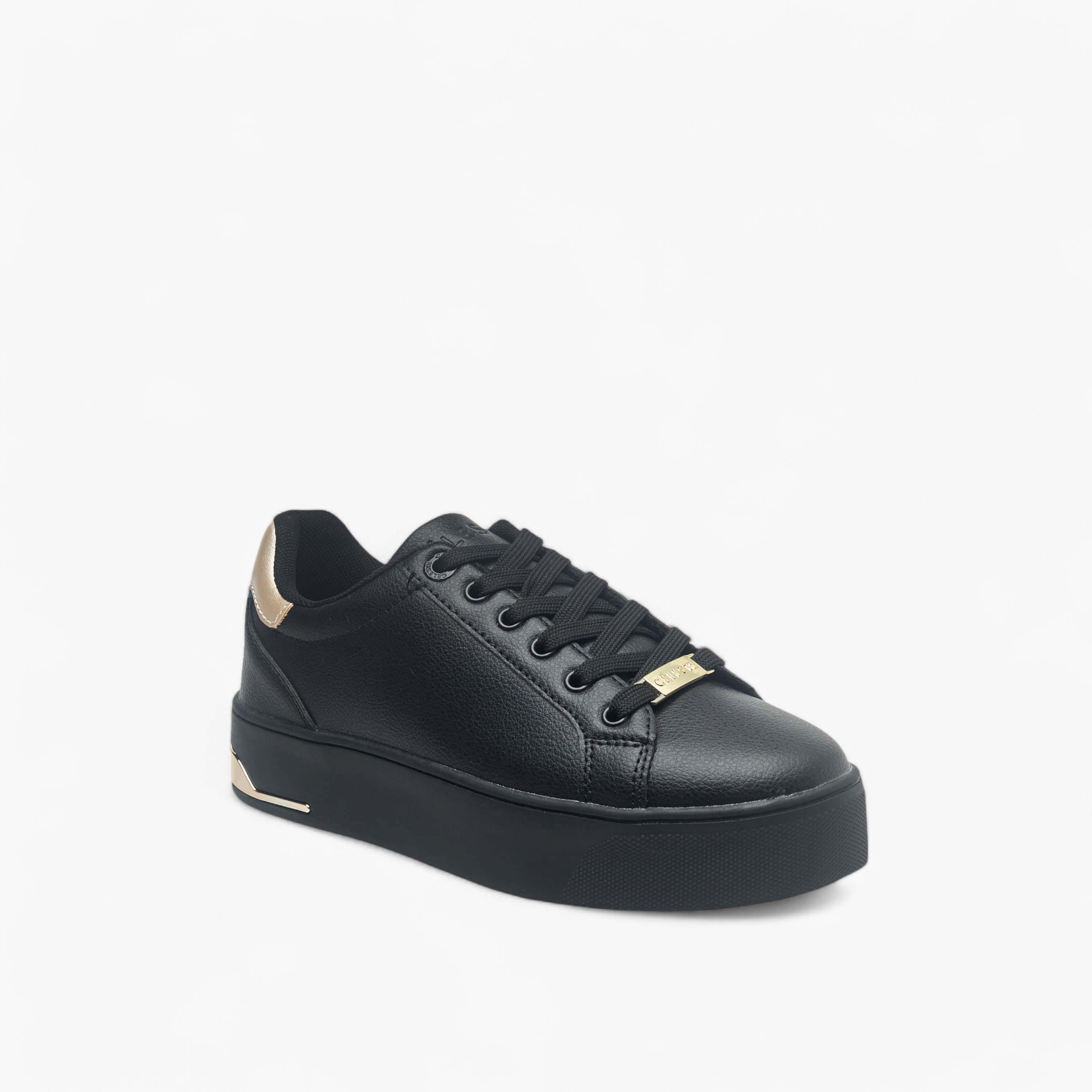 Celeste Women's Solid Chunky Sneakers with Lace-Up Closure-women-shoes-sneakers-image-2