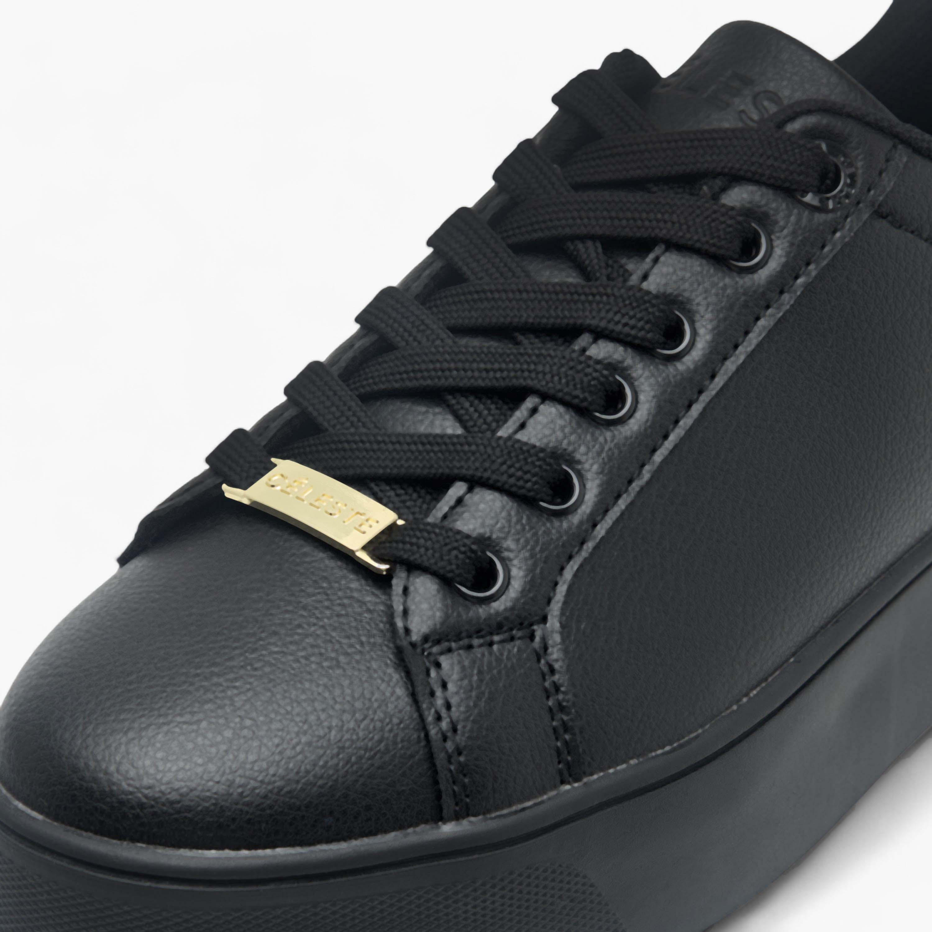 Celeste Women's Solid Chunky Sneakers with Lace-Up Closure-women-shoes-sneakers-image-4