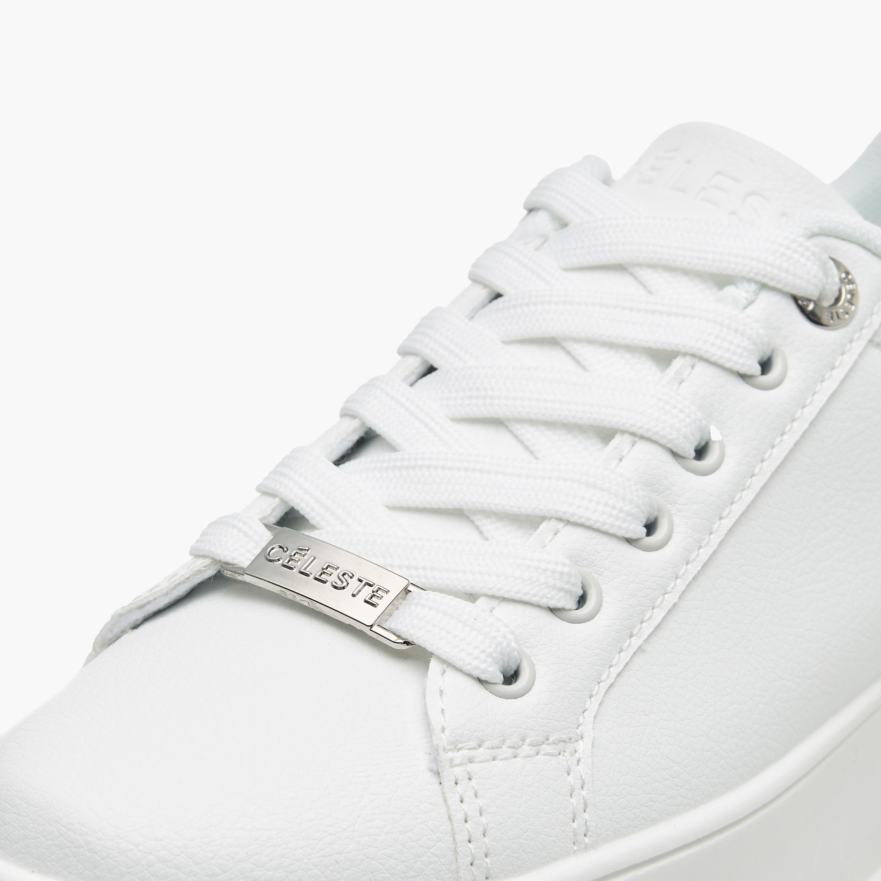 Celeste Women's Solid Chunky Sneakers with Lace-Up Closure-women-shoes-sneakers-image-4