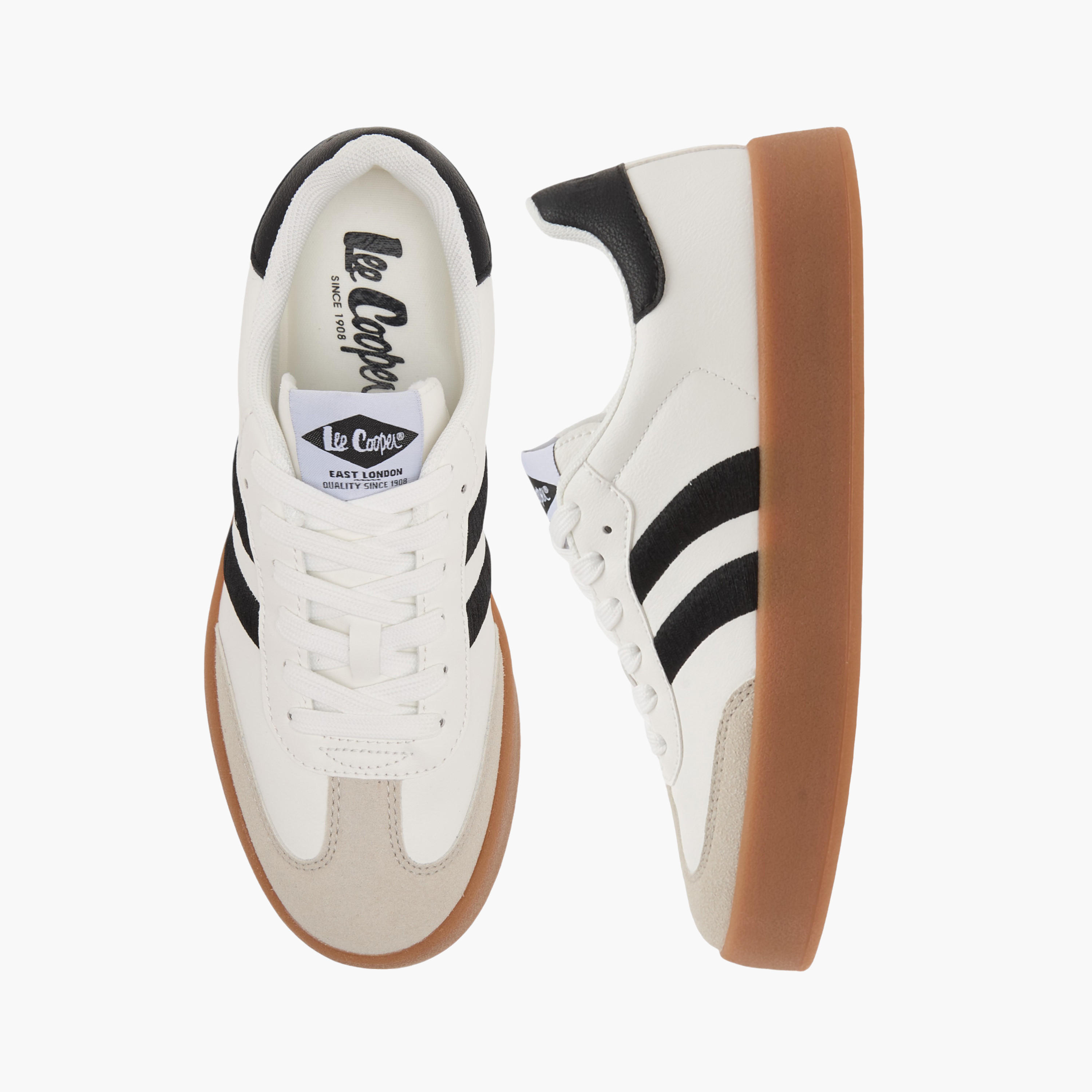 Lee Cooper Women's Panelled Ankle Sneakers with Lace-Up Closure-women-shoes-sneakers-image-1