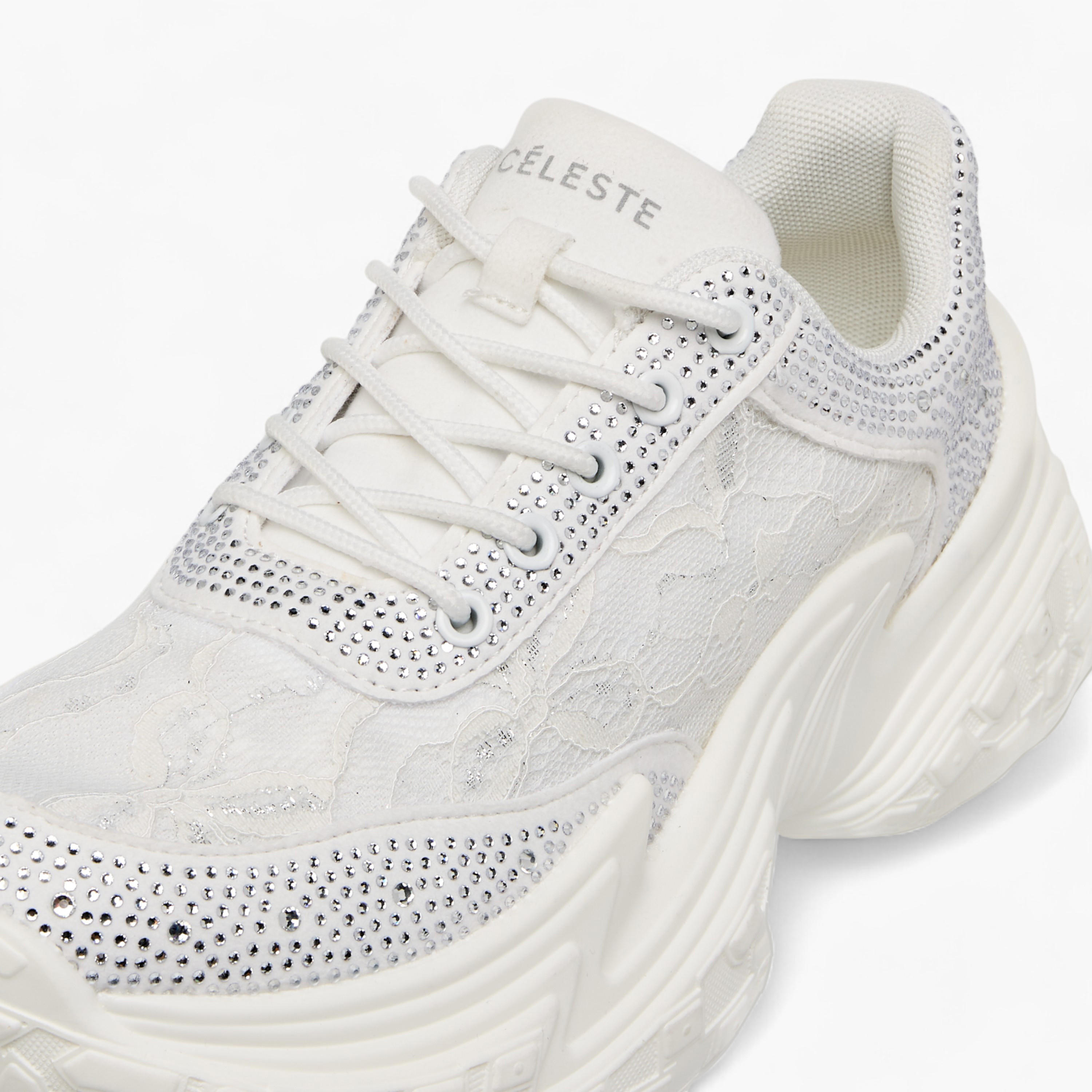 Celeste Women's Embellished Sneakers with Lace-Up Closure-women-shoes-sneakers-image-4