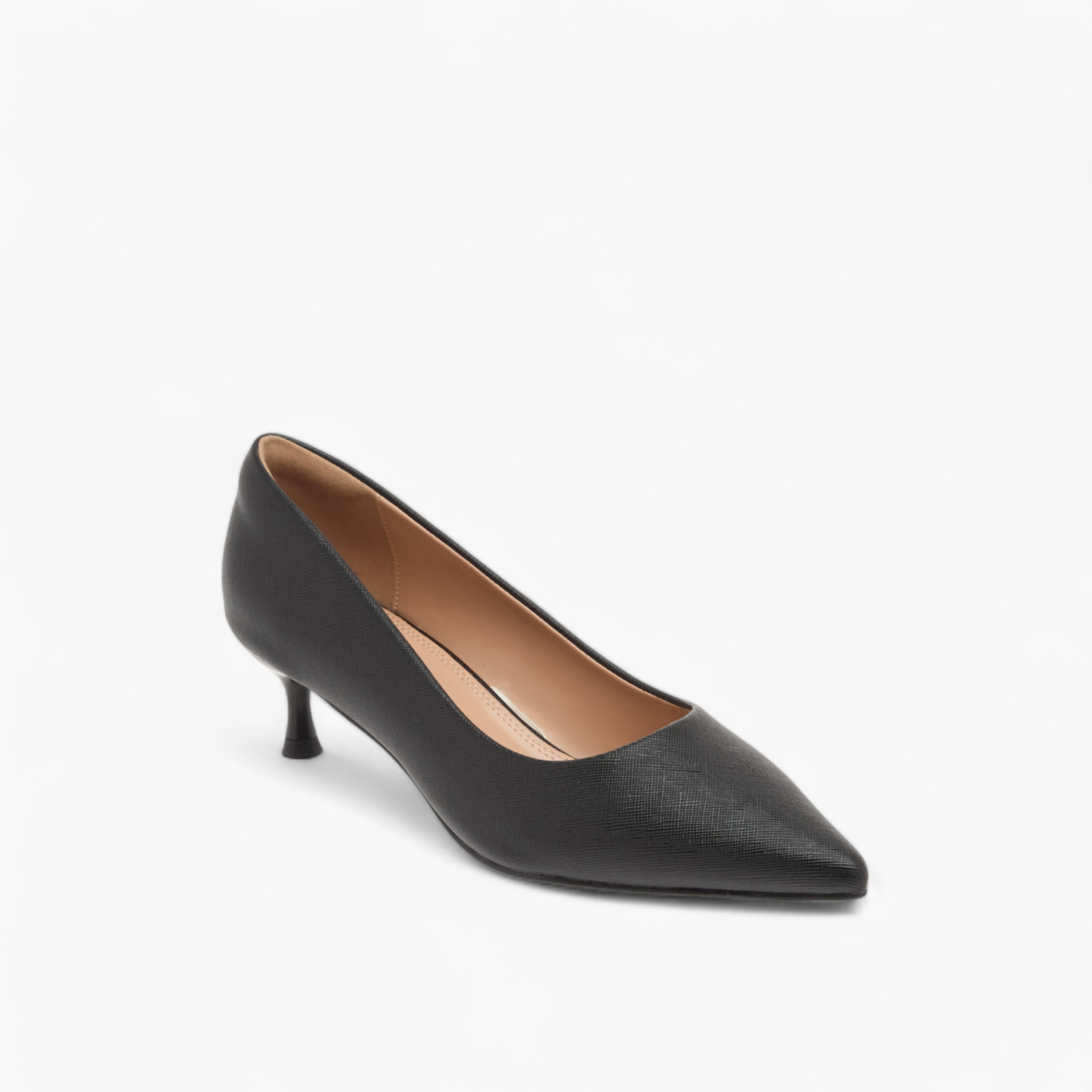 Celeste Women's Solid Slip-On Pumps with Pointed Toe and Kitten Heels-women-shoes-heels-image-2
