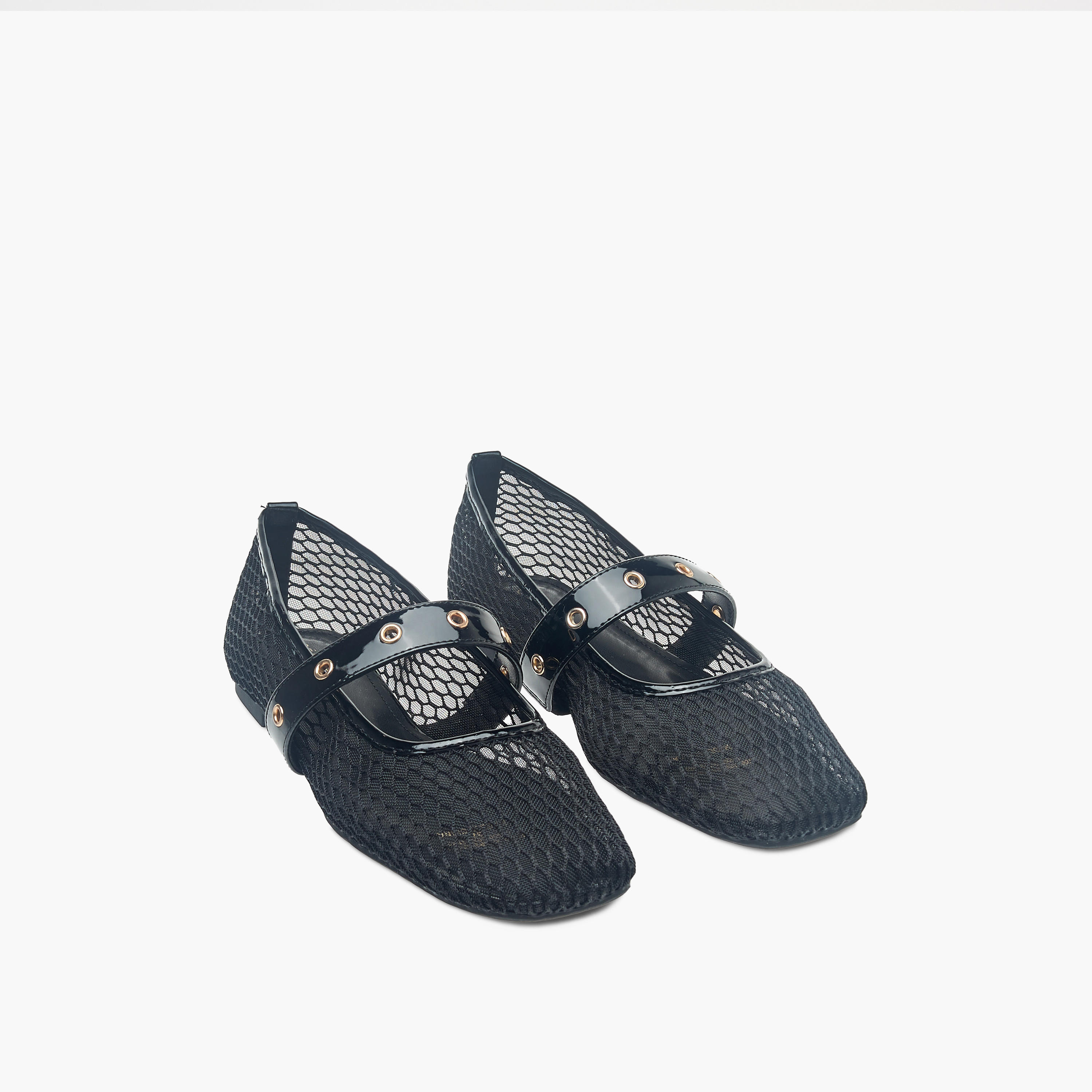 حذاء ماري جين بارز الملمس سهل الارتداء للنساء من سيليست-women-shoes-ballerinas-image-1