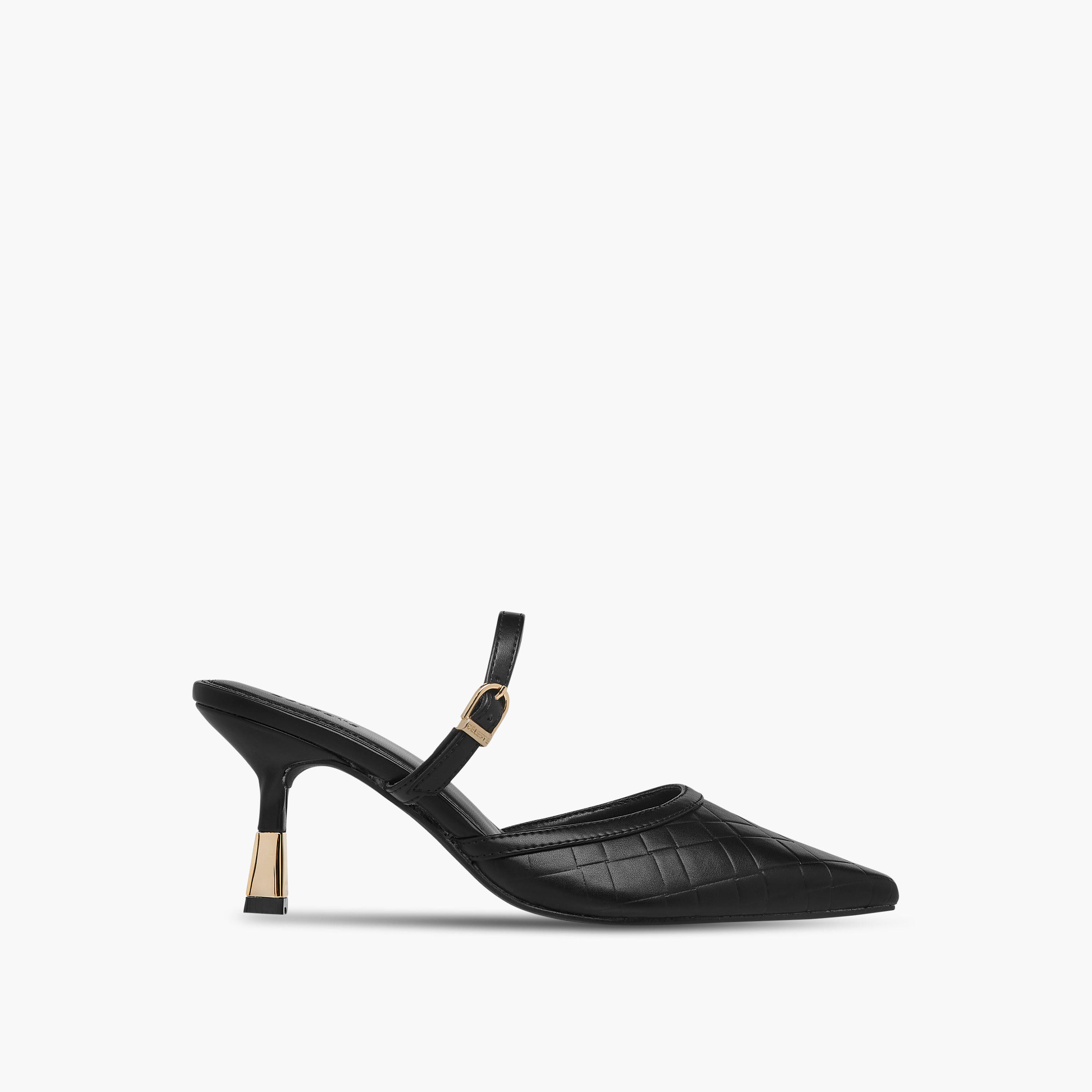 حذاء ميول بارز الملمس بمقدمة مدببة وكعب مدبب للنساء من سيليست-women-shoes-heels-image-3