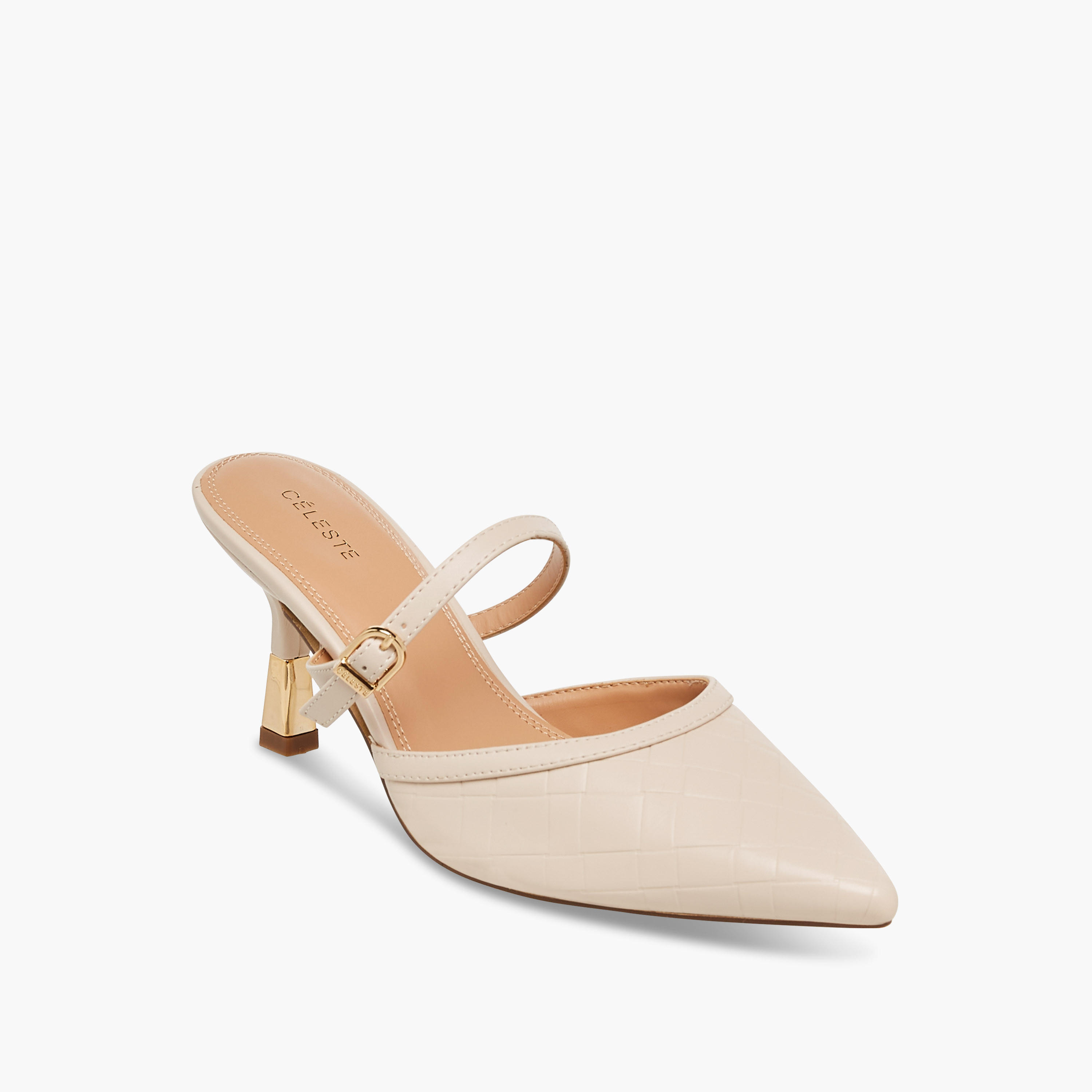 حذاء ميول بارز الملمس بمقدمة مدببة وكعب مدبب للنساء من سيليست-women-shoes-heels-image-2