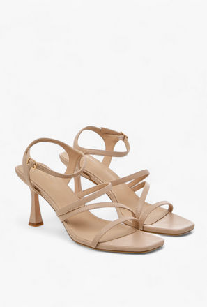 Flora Bella Solid Strap Sandals with Flared Heels and Buckle Closure-women-shoes-sandals-image-1