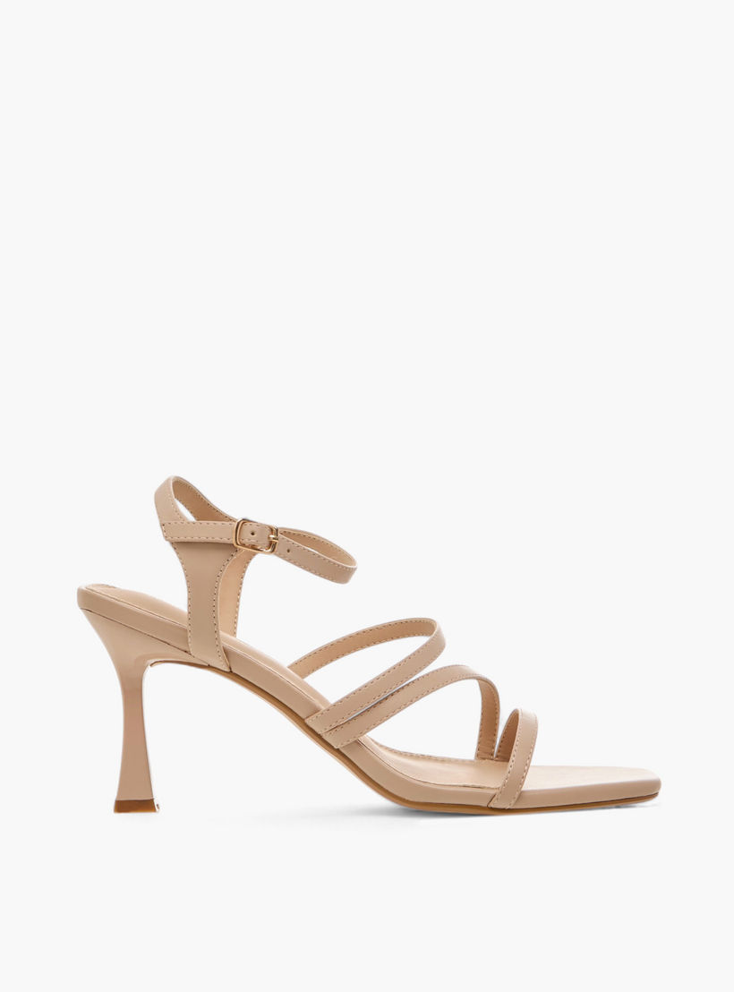 Flora Bella Solid Strap Sandals with Flared Heels and Buckle Closure-women-shoes-sandals-heeled-image-3