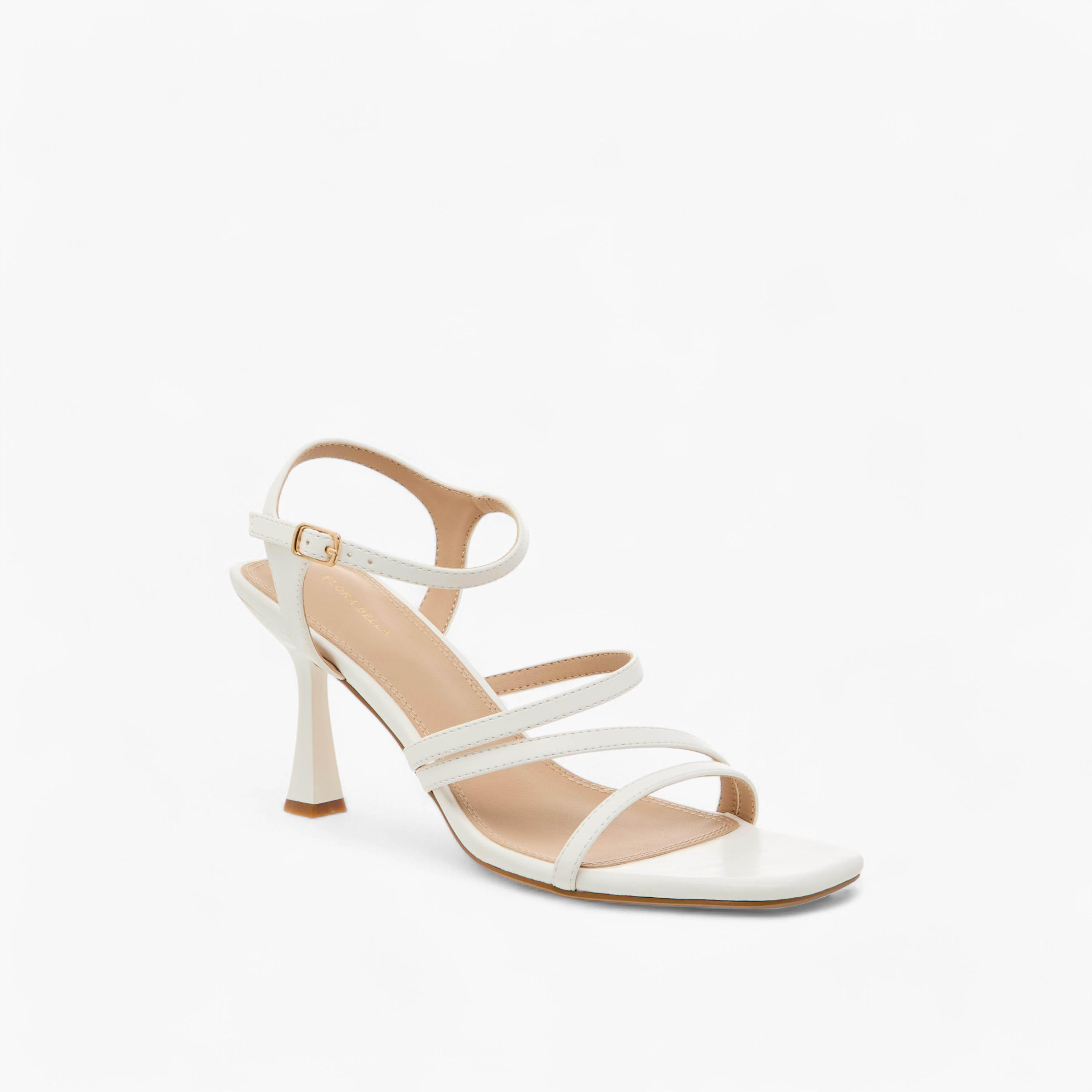 Flora Bella Solid Strap Sandals with Flared Heels and Buckle Closure-women-shoes-sandals-heeled-image-2