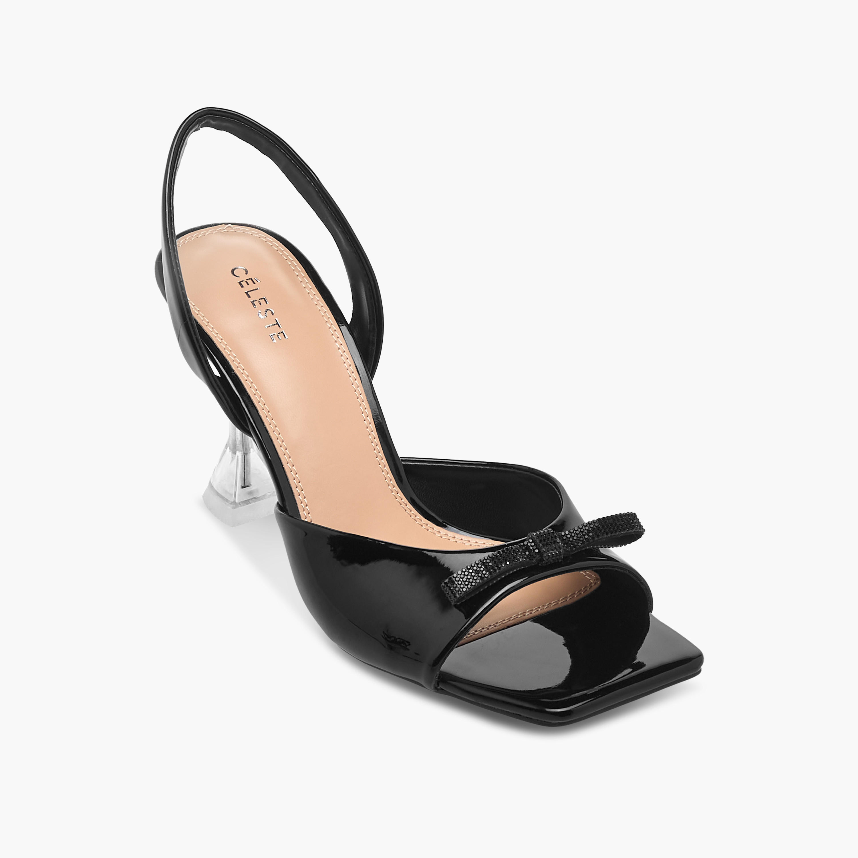 صندل سهل الارتداء بكعب ستيليتو مزين بفيونكة للنساء من سيسلت-women-shoes-sandals-heeled-image-2