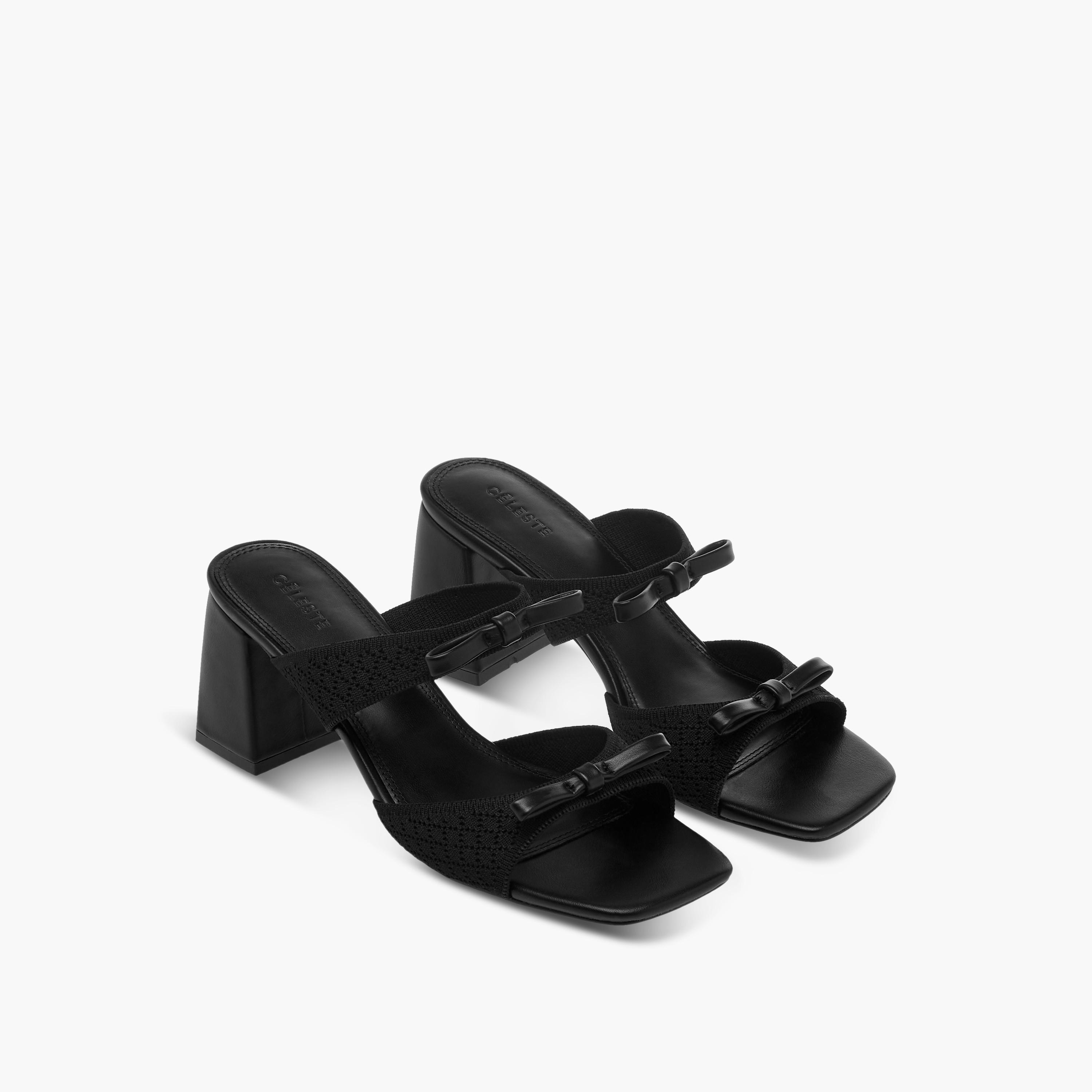 Celeste Women's Bow Accent Slip-On Sandals with Block Heels-women-shoes-sandals-heeled-image-1