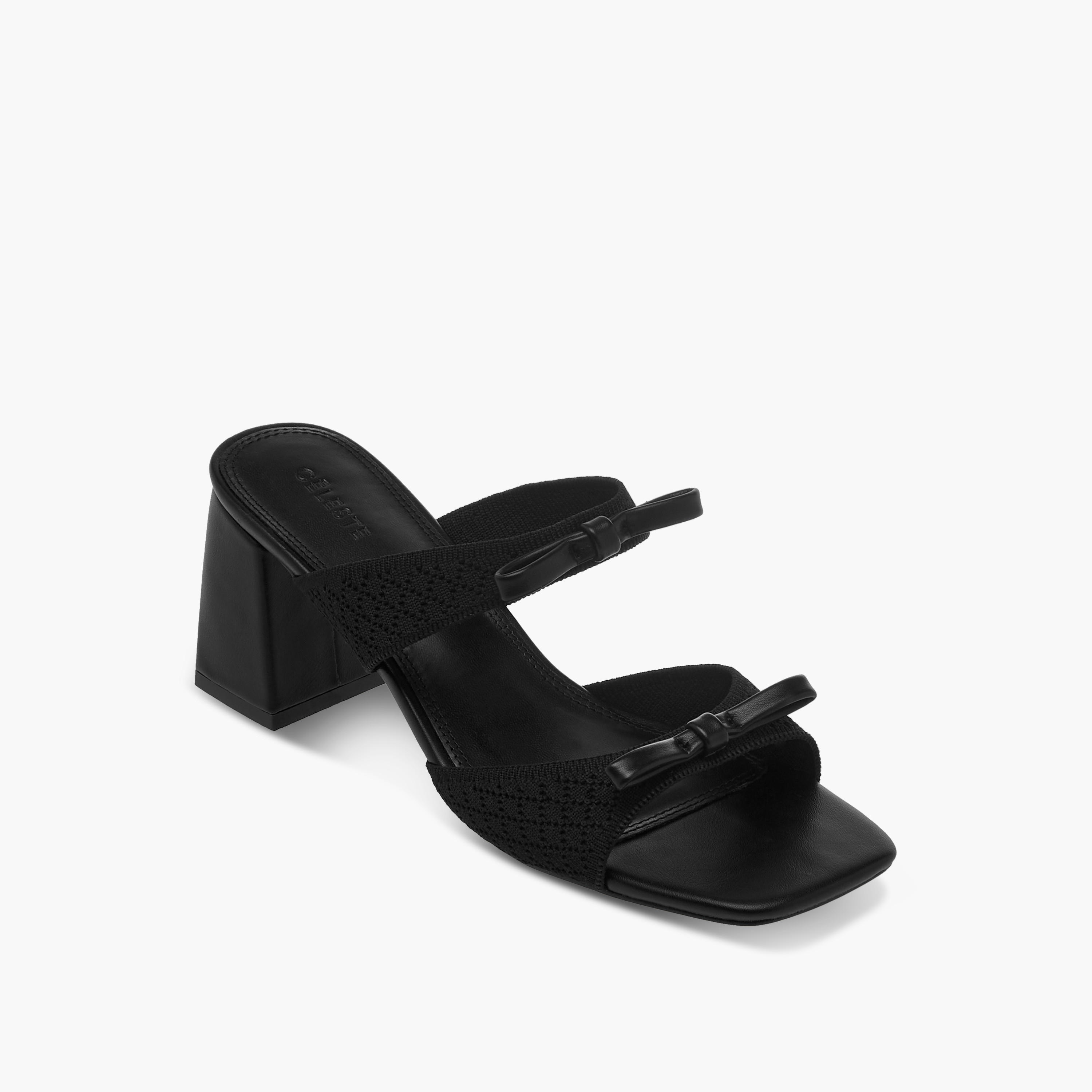 Celeste Women's Bow Accent Slip-On Sandals with Block Heels-women-shoes-sandals-heeled-image-2