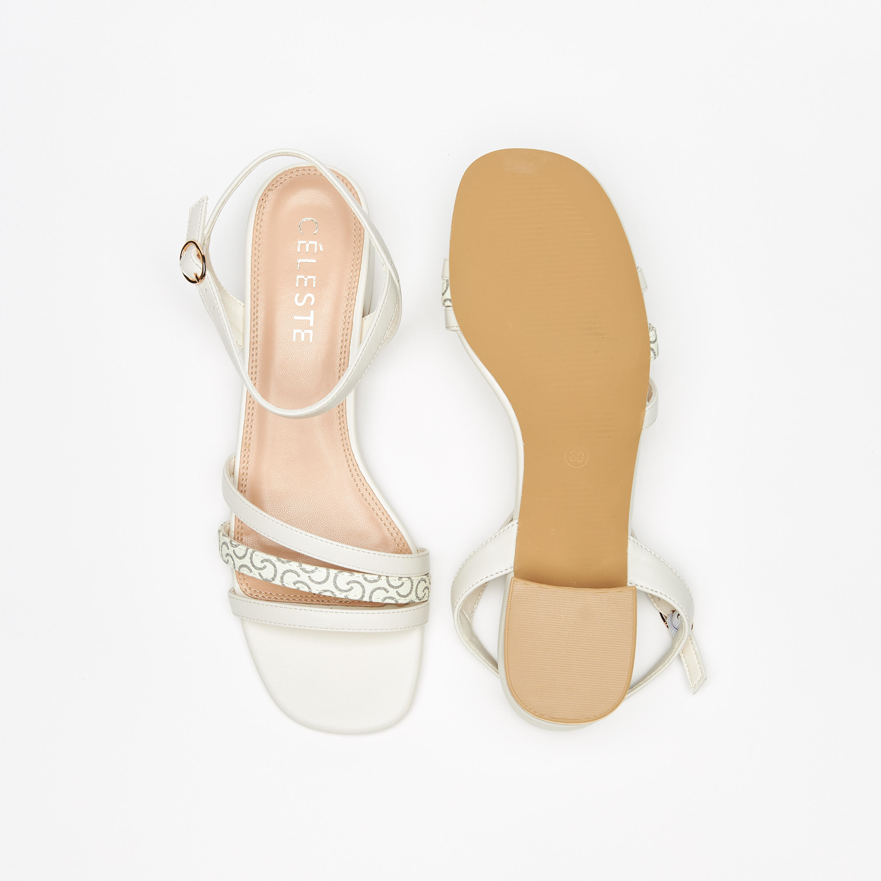 Celeste Women's Solid Sandals with Buckle Closure and Block Heel-women-shoes-heels-image-4