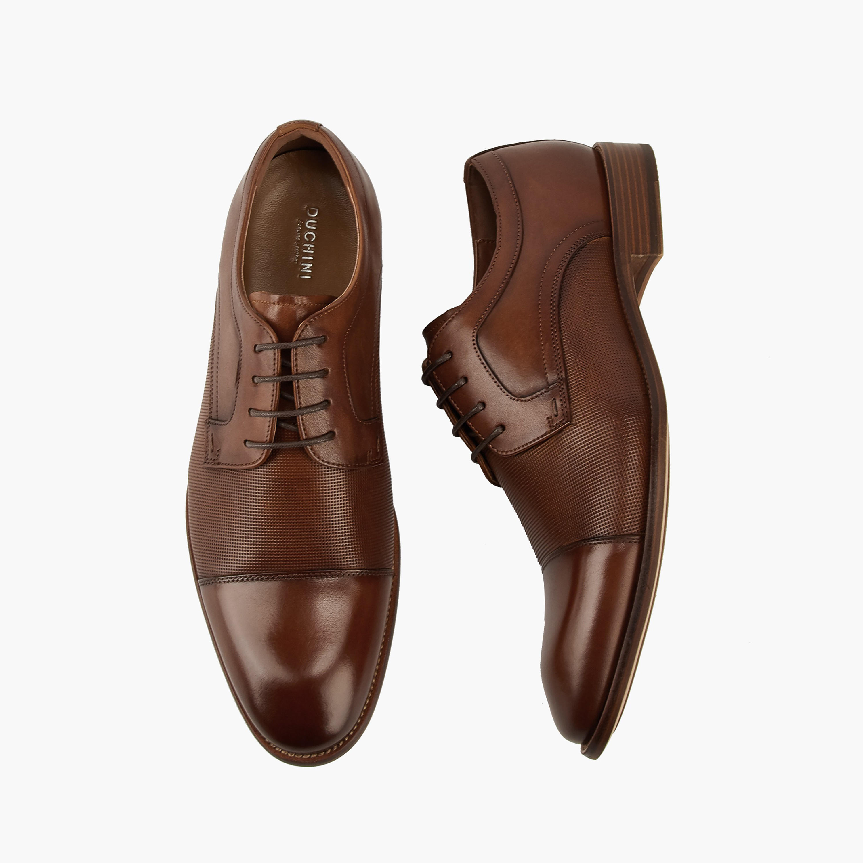Duchini Men's Leather Solid Lace-Up Derby Shoes-men-shoes-formalshoes-image-1