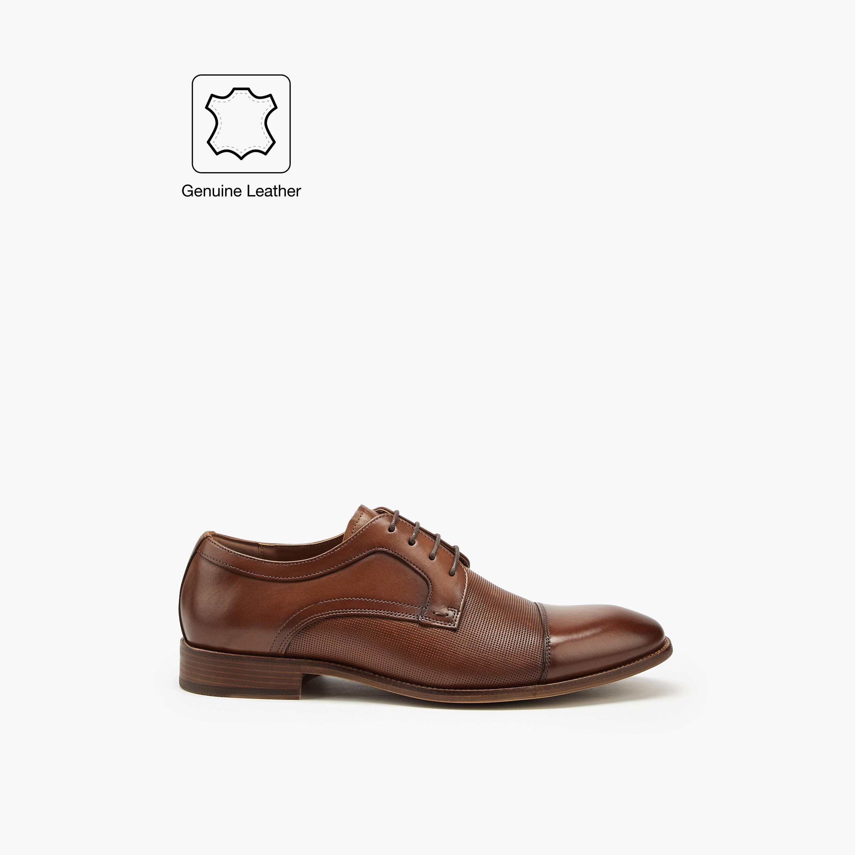 Duchini Men's Leather Solid Lace-Up Derby Shoes-men-shoes-formalshoes-image-2