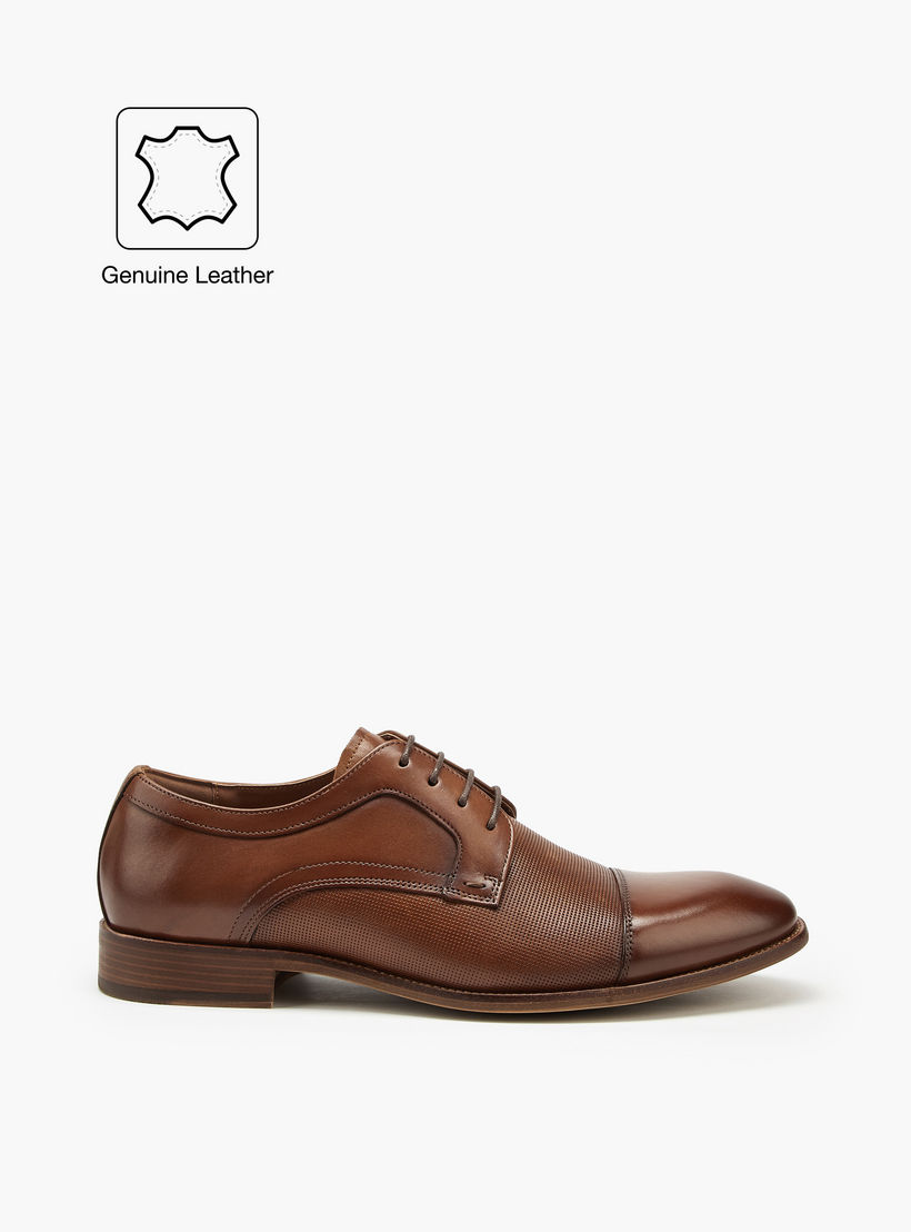Duchini Men's Leather Solid Lace-Up Derby Shoes-men-shoes-formalshoes-image-2