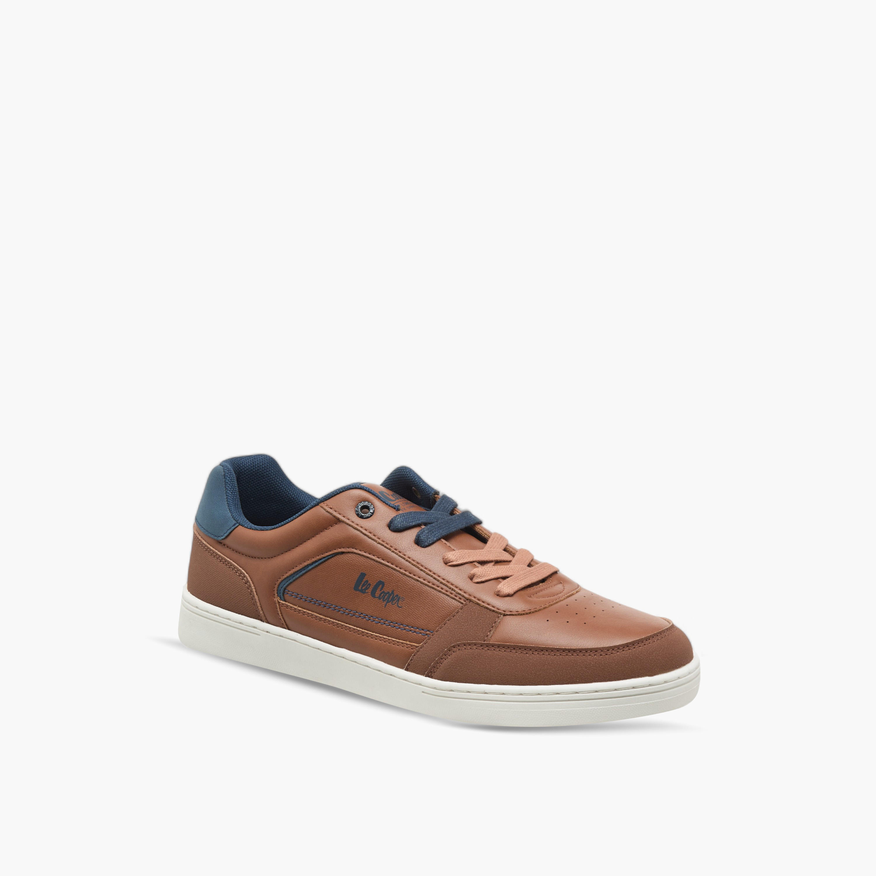 Lee Cooper Men's Solid Lace-Up Sneakers-men-shoes-sneakers-image-2