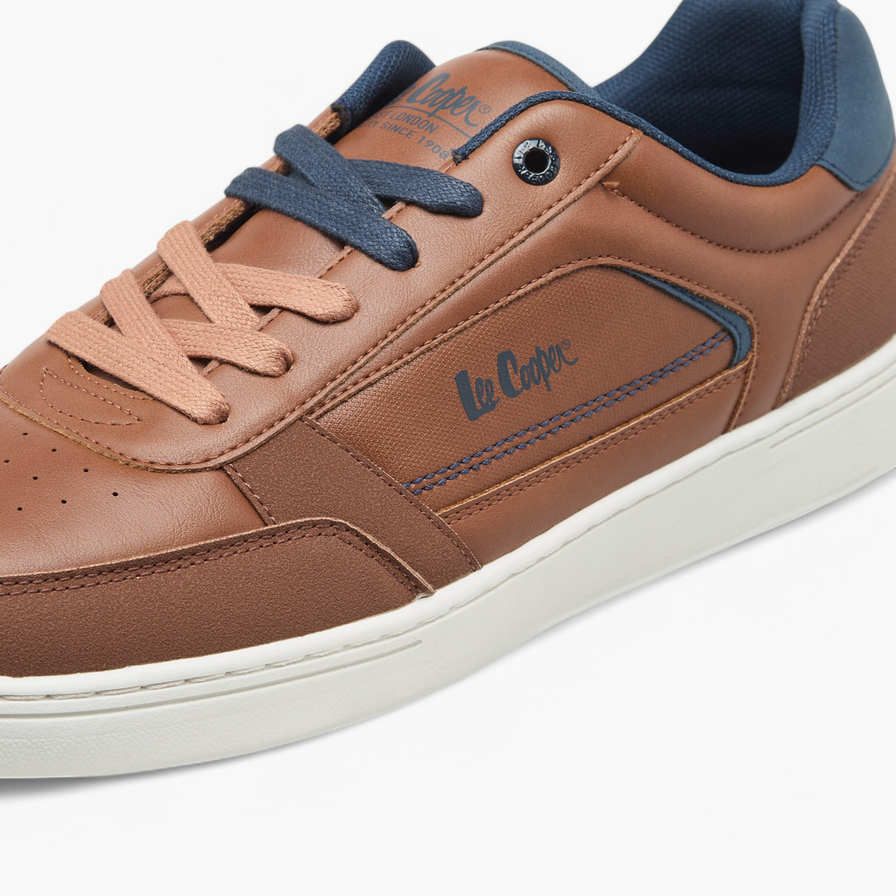 Lee Cooper Men's Solid Lace-Up Sneakers-men-shoes-sneakers-image-3