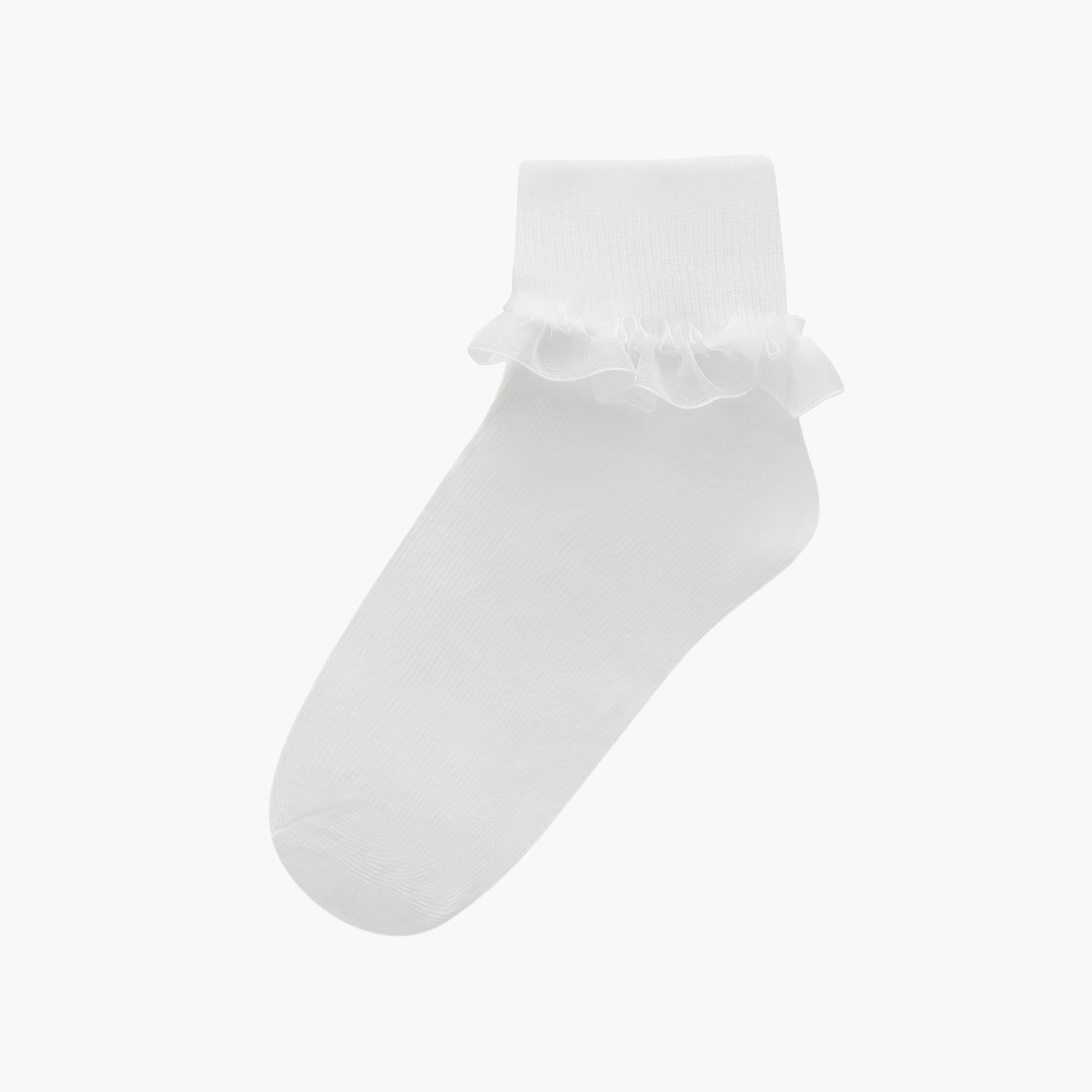 Flora Bella Ribbed Ankle Length Socks with Frill Detail - Set of 3-girls-accessories-socks-image-2