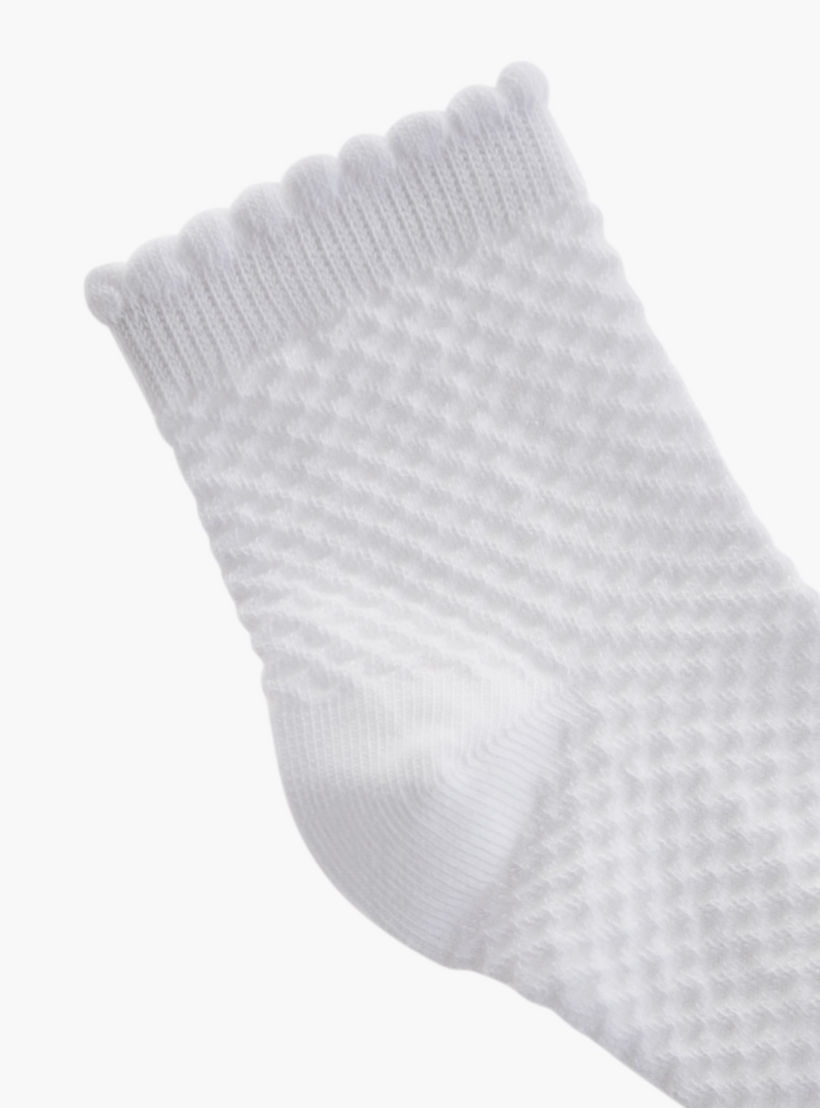 Juniors Textured Crew Length Socks - Set of 5-girls-accessories-socks-image-3