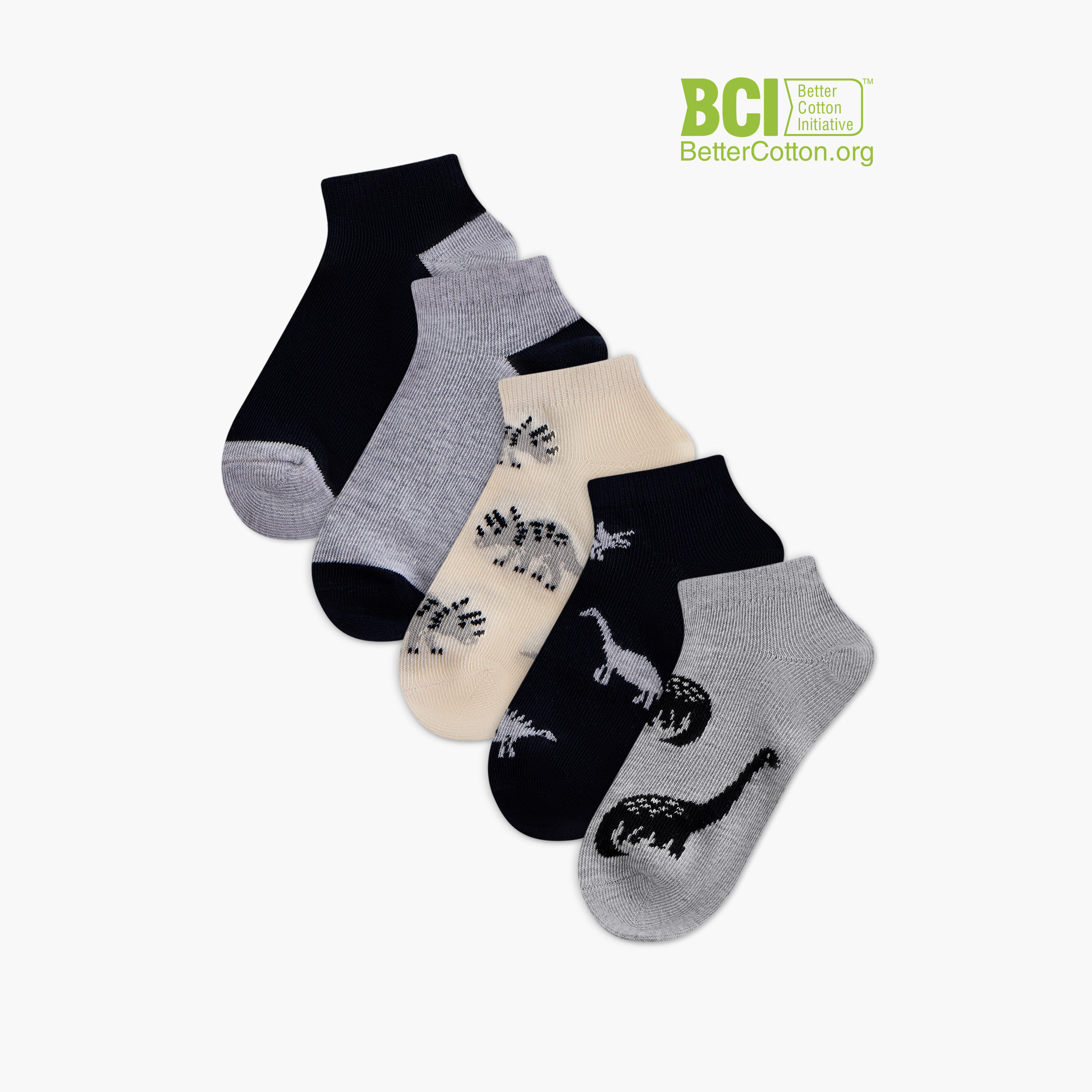 Juniors Assorted Ankle Length Socks - Set of 5-girls-accessories-socks-image-1