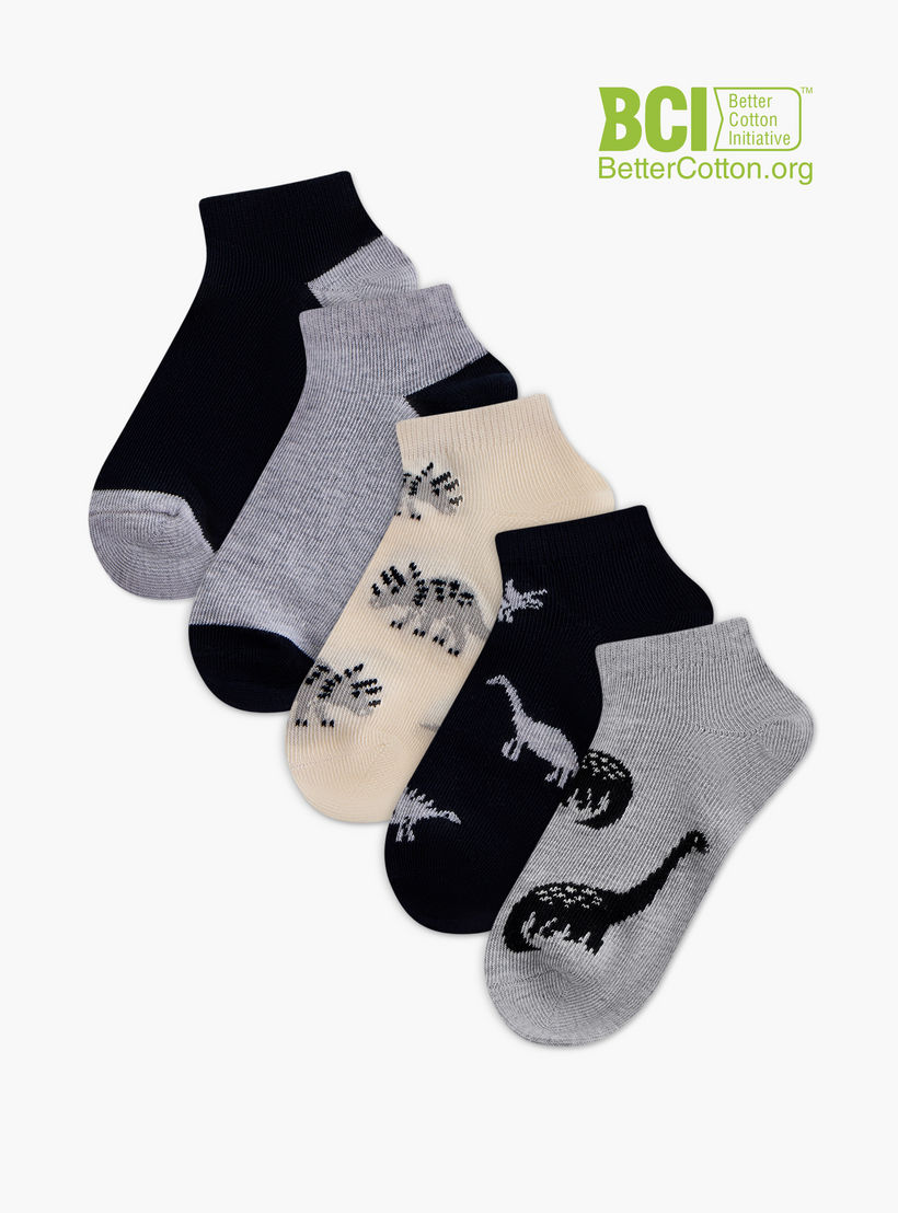 Juniors Assorted Ankle Length Socks - Set of 5-girls-accessories-socks-image-1