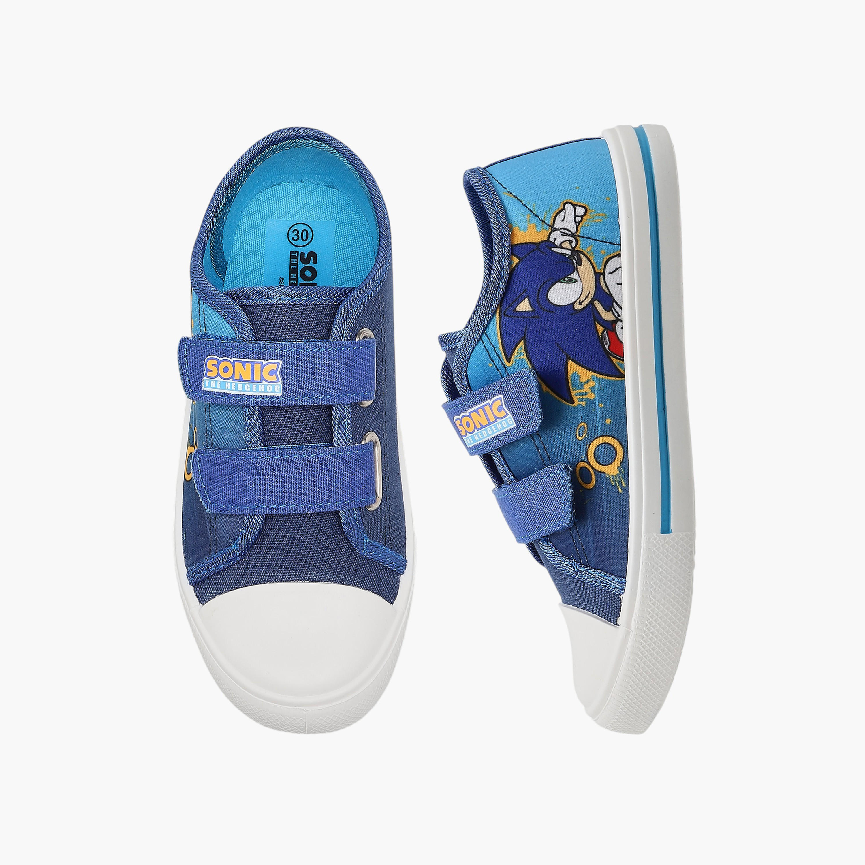 حذاء سنيكرز بطول الكاحل وشريط إغلاق لاصق للأولاد من سونيك-boys-shoes-sneakers-image-1