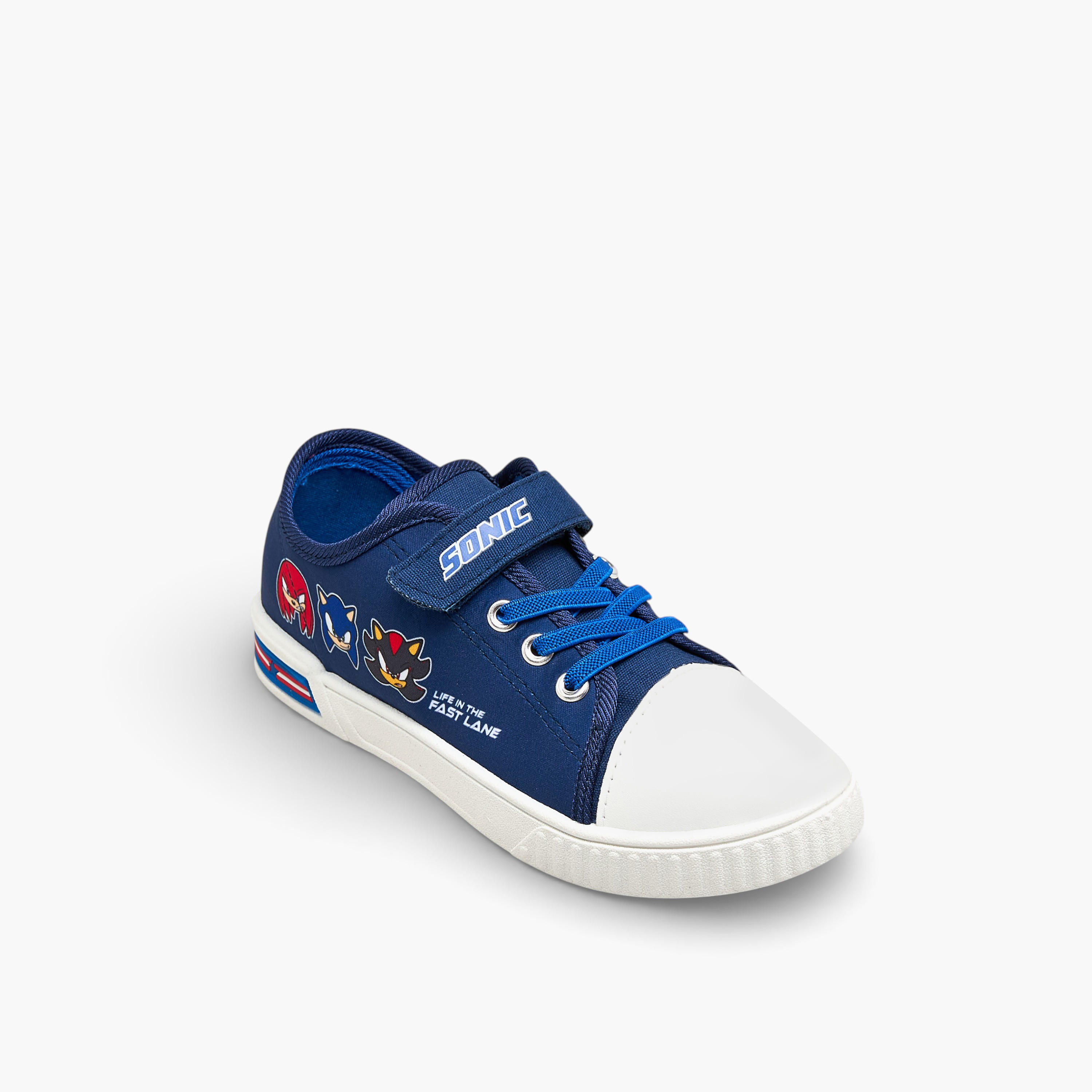 Sonic Boys Hook & Loop Ankle Sneakers-boys-shoes-sneakers-image-2