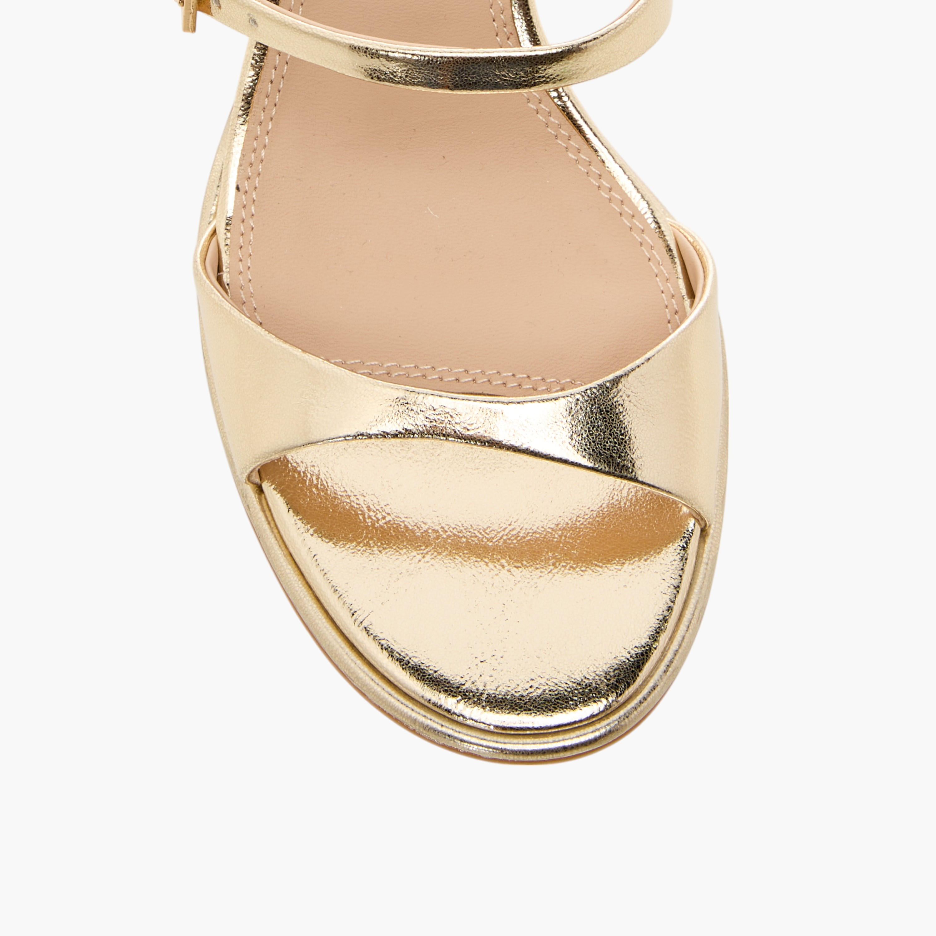 Flora Bella Metallic Slip-On Sandals with Stiletto Heels and Buckle Detail-women-shoes-sandals-heeled-image-4