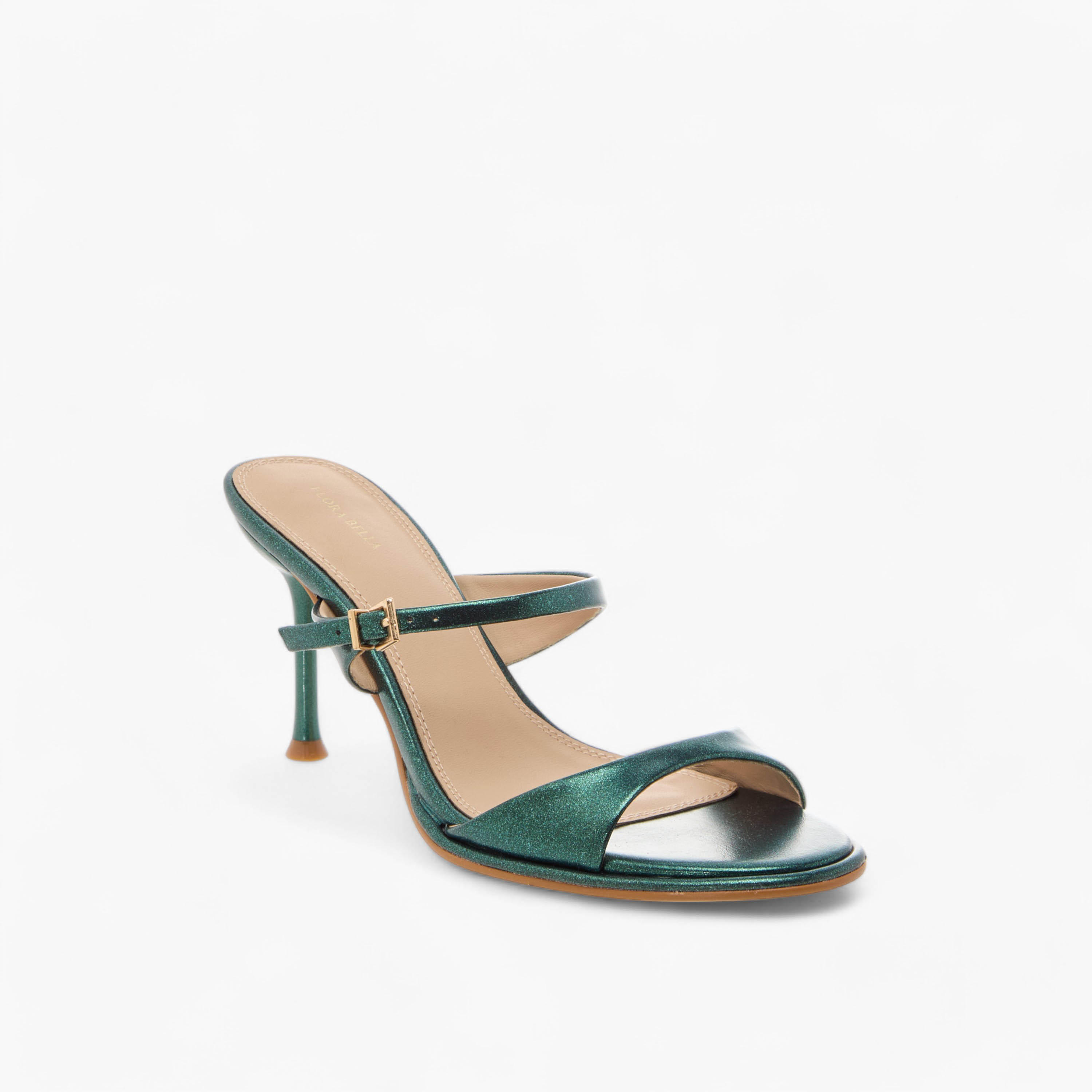 صندل ميتاليك بارز الملمس بكعب ستيليتو وإبزيم من فلورا بيلا-women-shoes-sandals-heeled-image-2