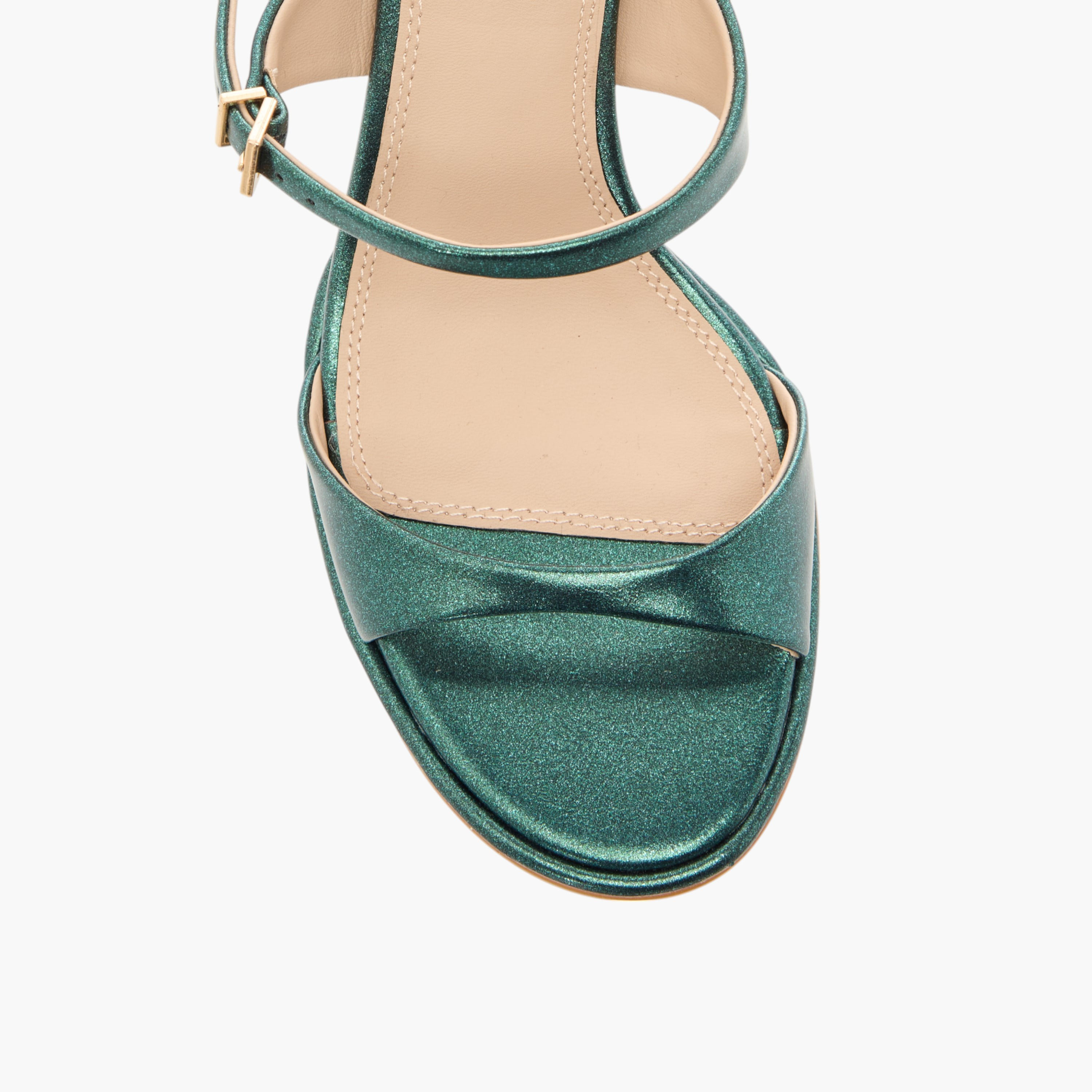 صندل ميتاليك بارز الملمس بكعب ستيليتو وإبزيم من فلورا بيلا-women-shoes-sandals-heeled-image-4