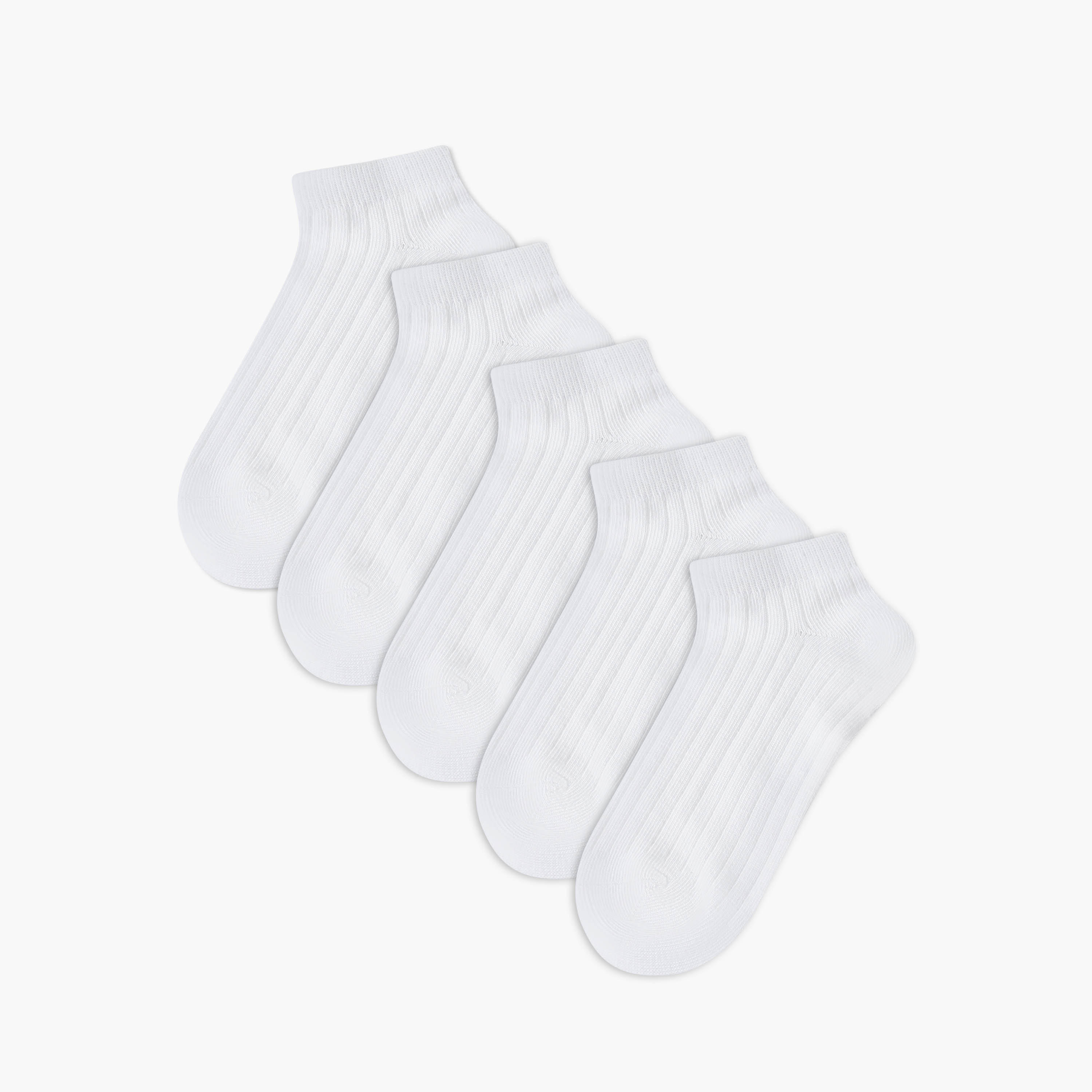 طقم جوارب بطول الكاحل 5 أزواج للأطفال من جونيورز-girls-accessories-socks-image-1
