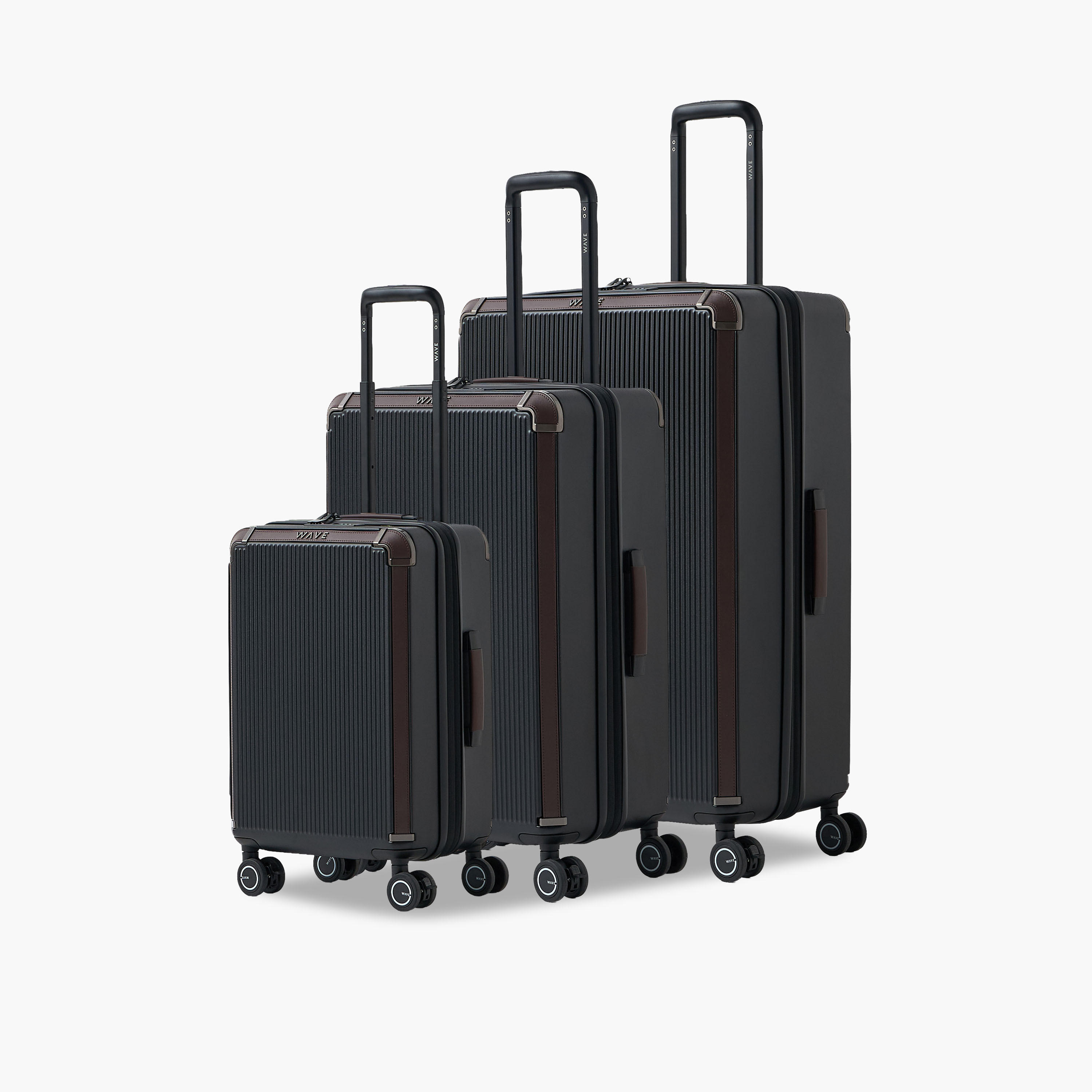 WAVE Textured Hardcase Trolley Bag with Retractable Handle - Set of 3-travel-luggagesandbags-luggage-image-1