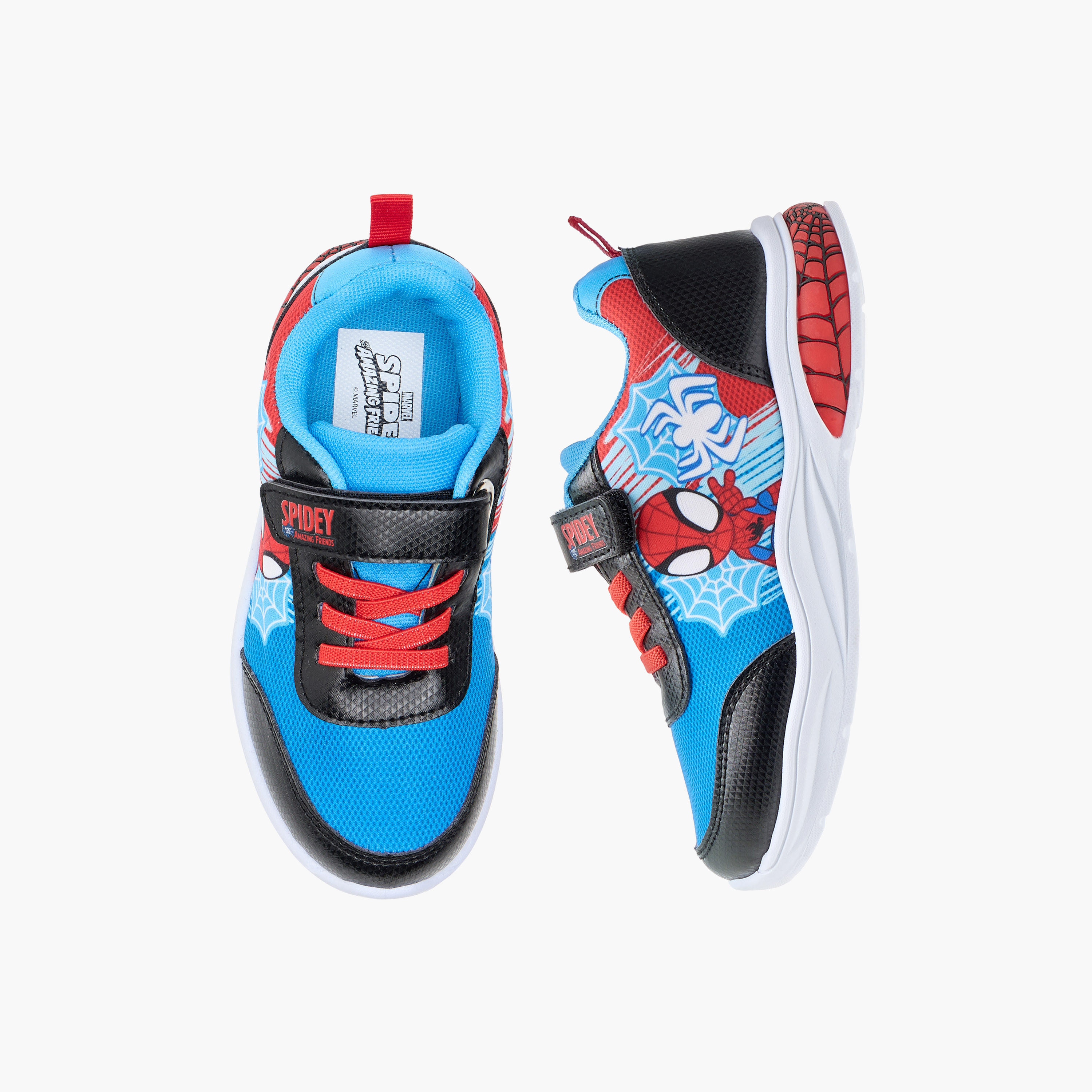 Spider-Man Print Sneakers with Hook and Loop Closure-boys-shoes-sneakers-image-1