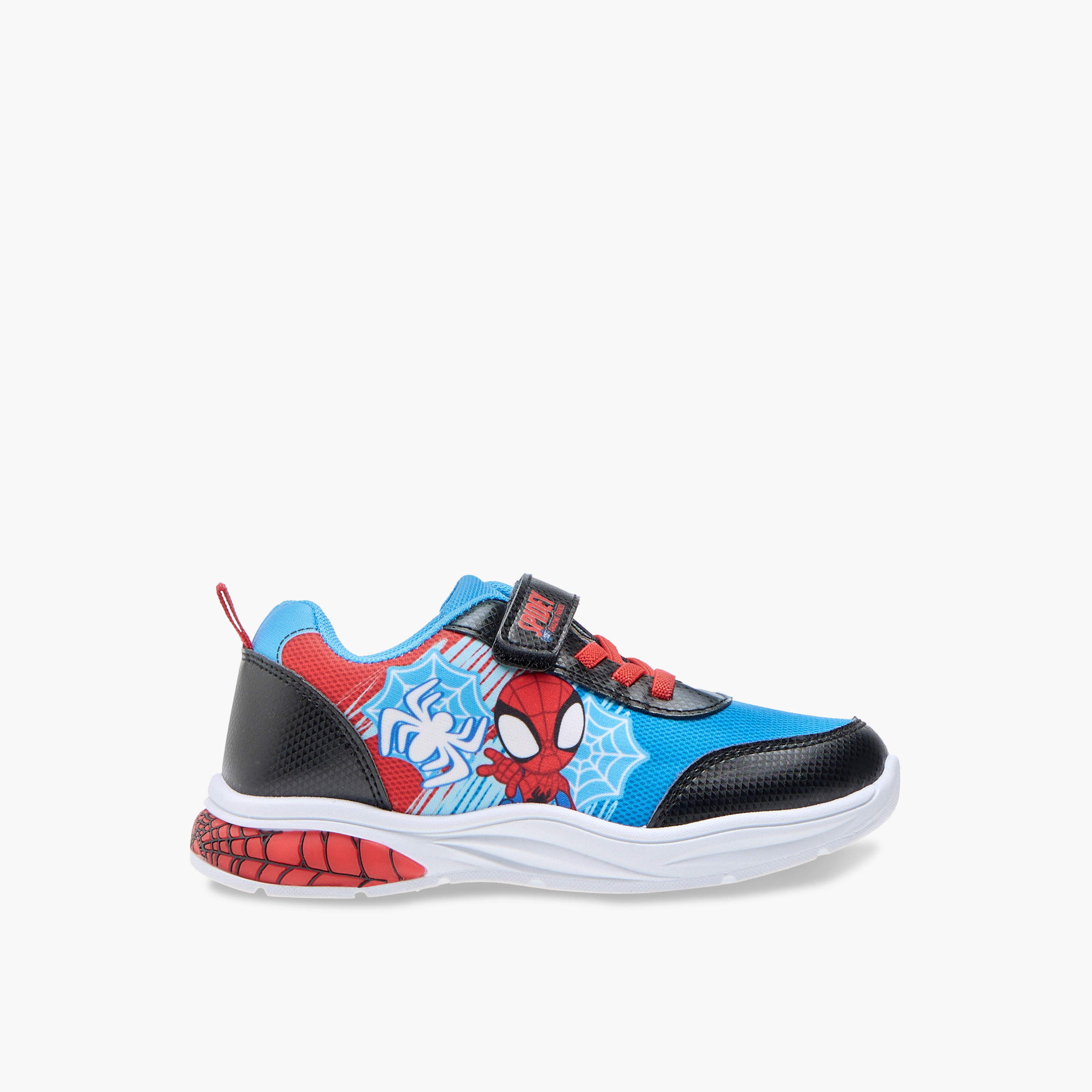 Spider-Man Print Sneakers with Hook and Loop Closure-boys-shoes-sneakers-image-3