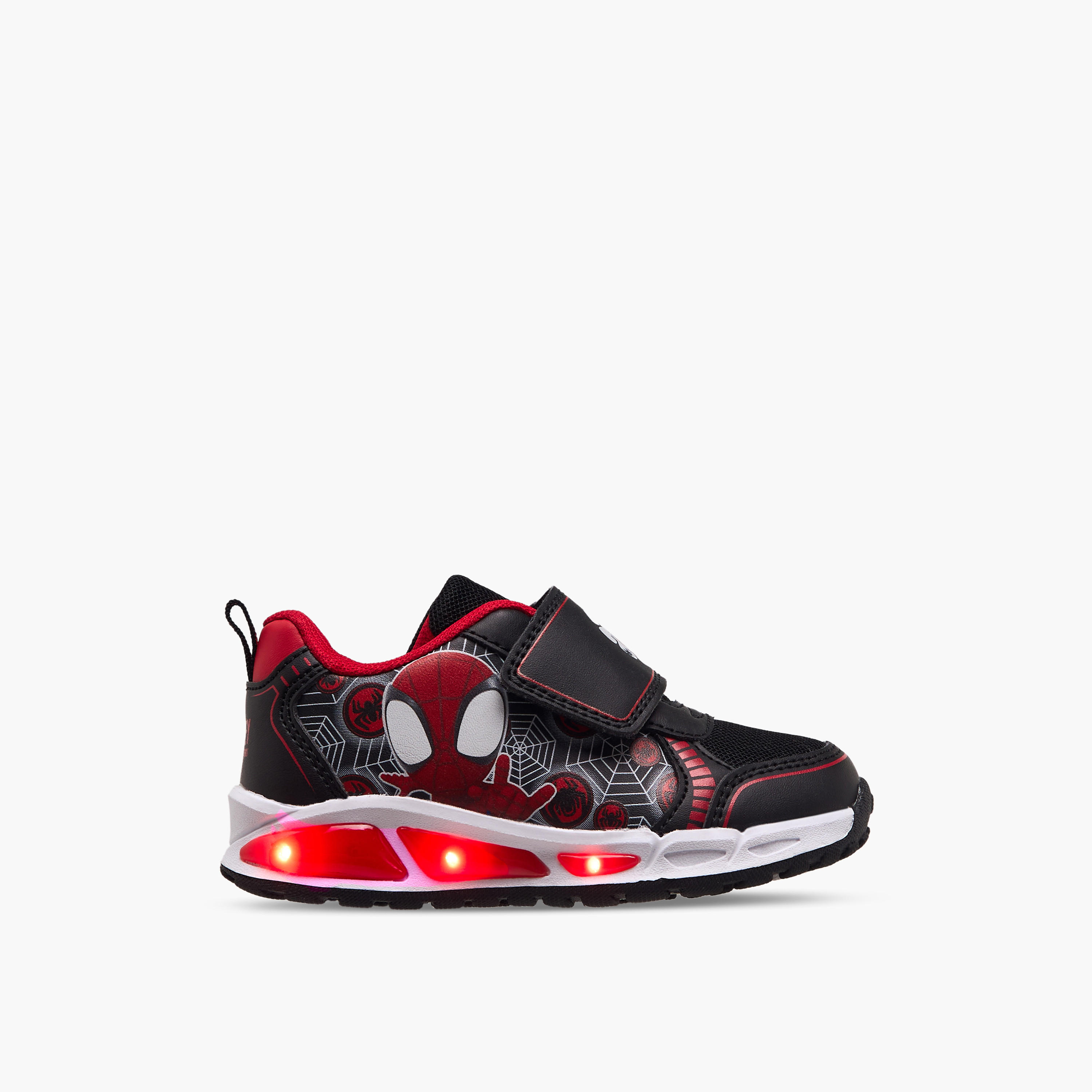 Marvel Boys Spider-Man Print Hook & Loop Light-Up Sneakers-boys-shoes-sneakers-image-6