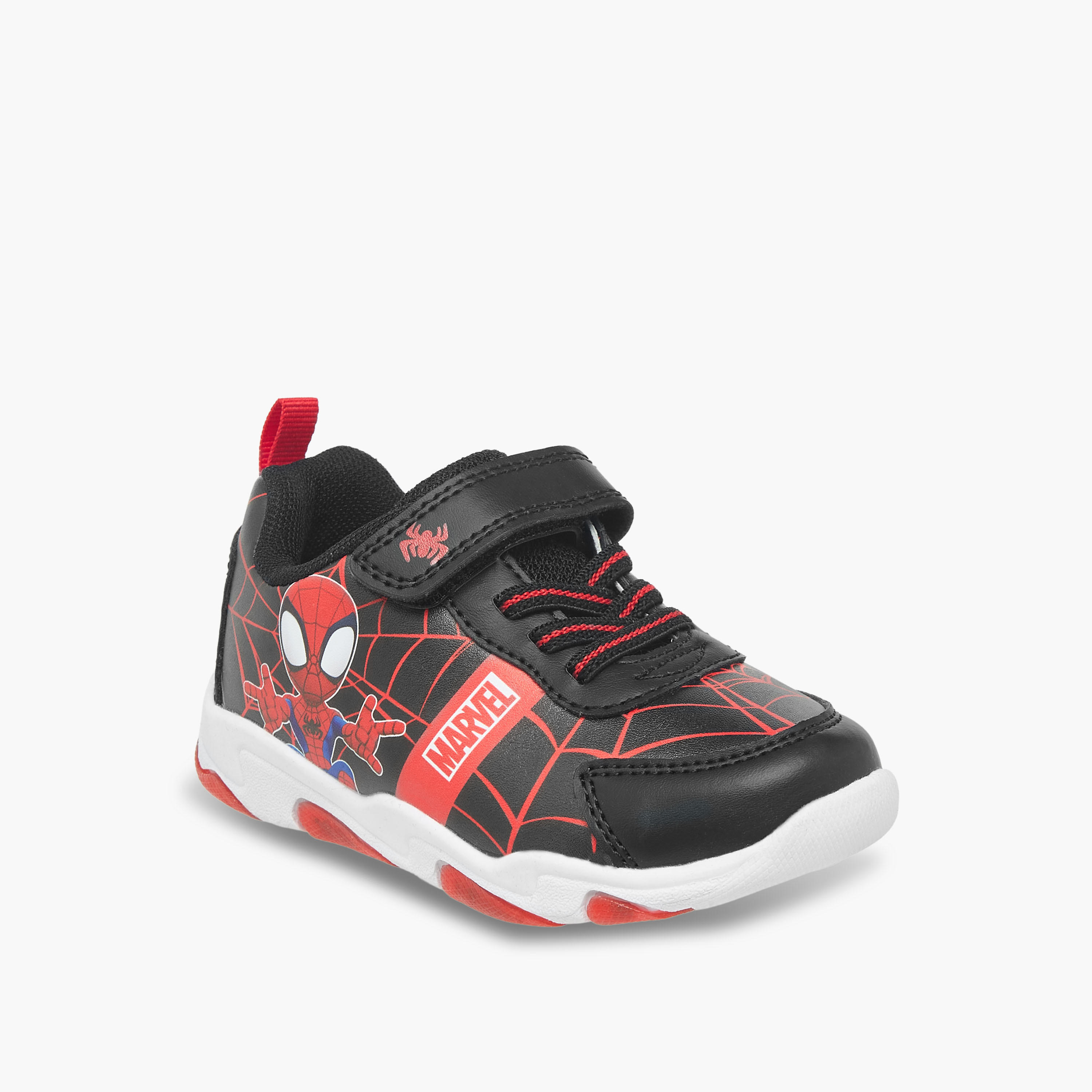 حذاء سنيكرز بشريط إغلاق لاصق وطبعات سبايدر مان للأولاد من مارفل-boys-shoes-sneakers-image-2