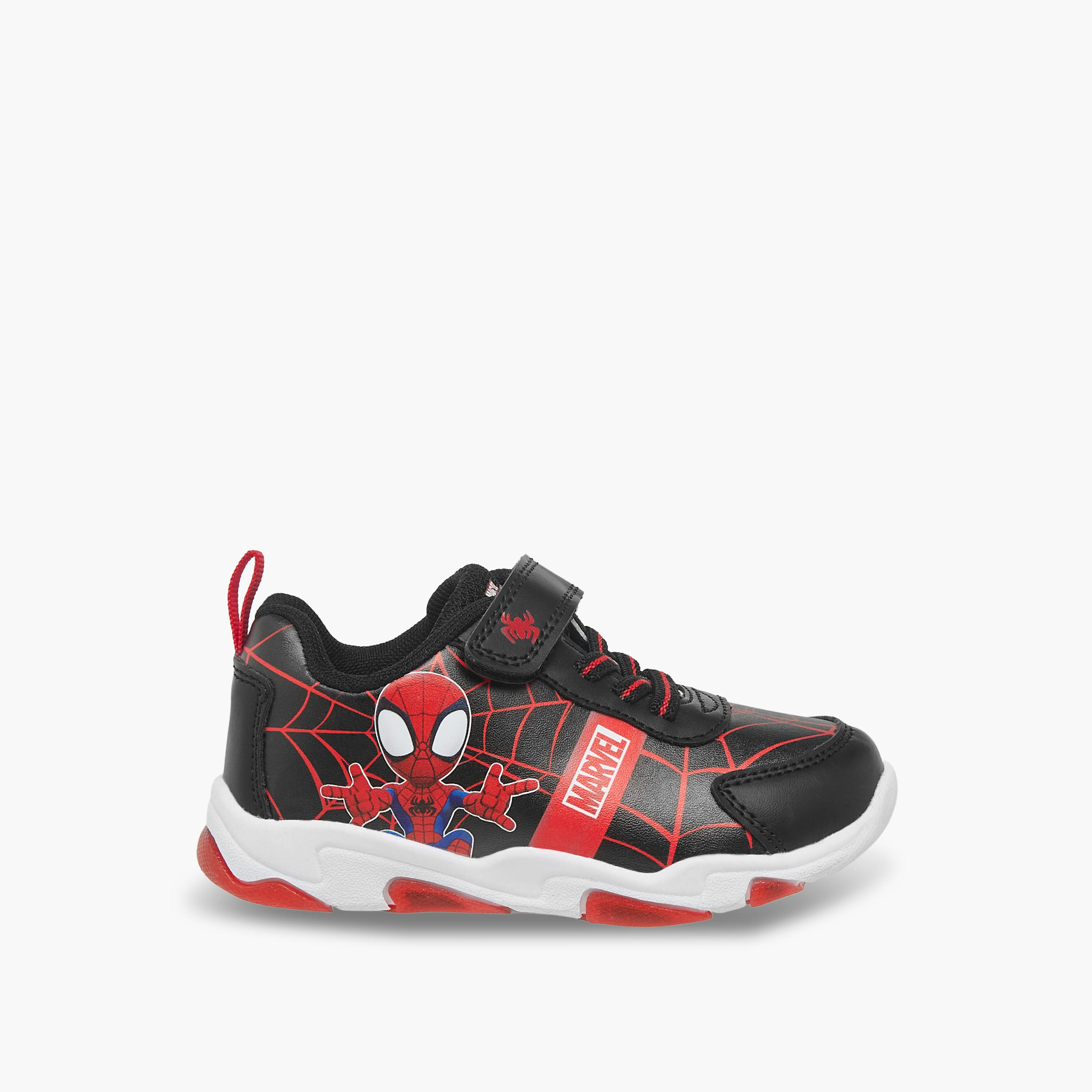 حذاء سنيكرز بشريط إغلاق لاصق وطبعات سبايدر مان للأولاد من مارفل-boys-shoes-sneakers-image-3