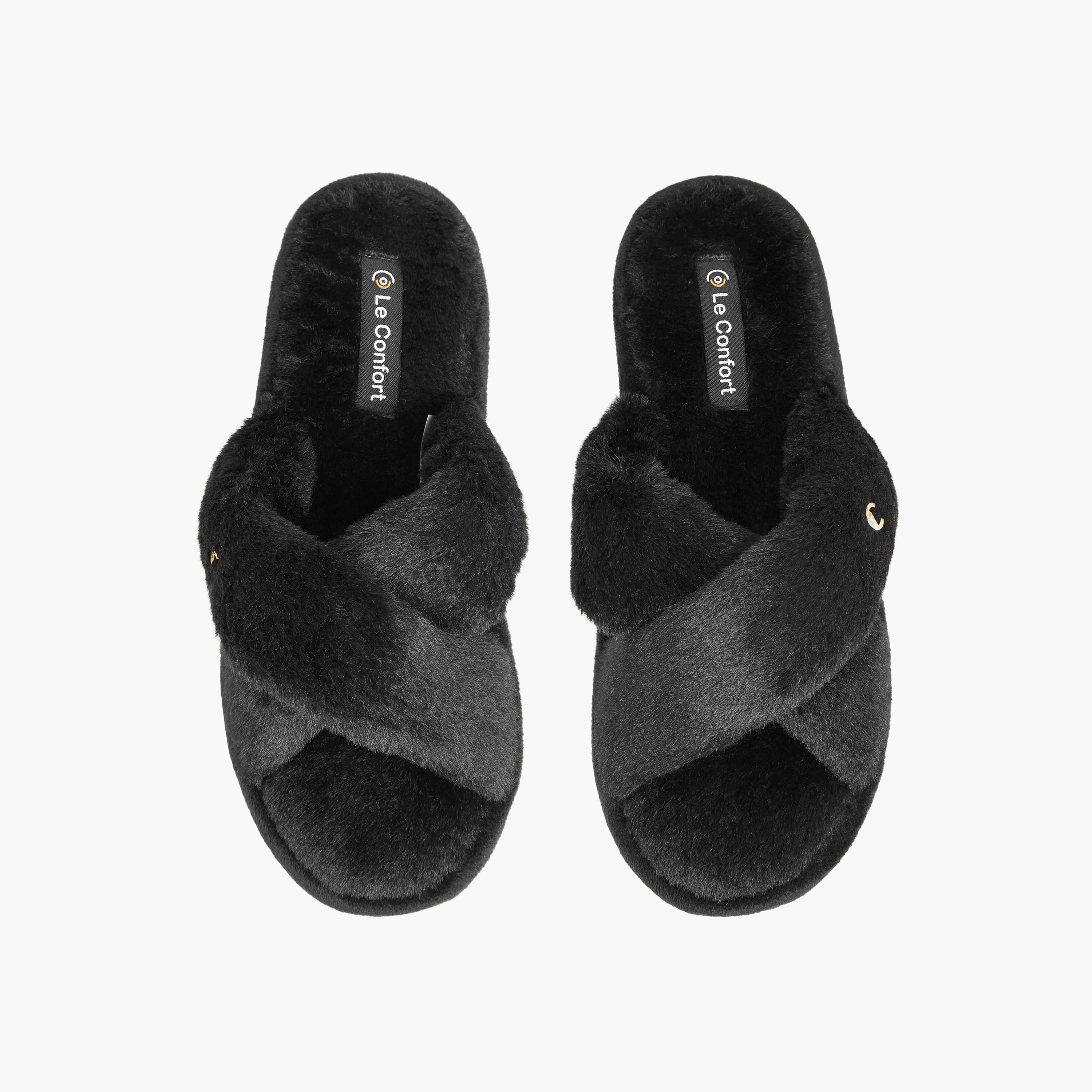 Le Confort Textured Cross-Strap Bedroom Slippers-women-shoes-bedroomslippers-image-1