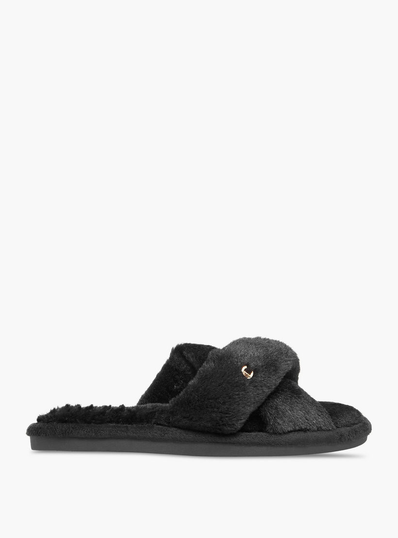 Le Confort Textured Cross-Strap Bedroom Slippers-women-shoes-bedroomslippers-image-2