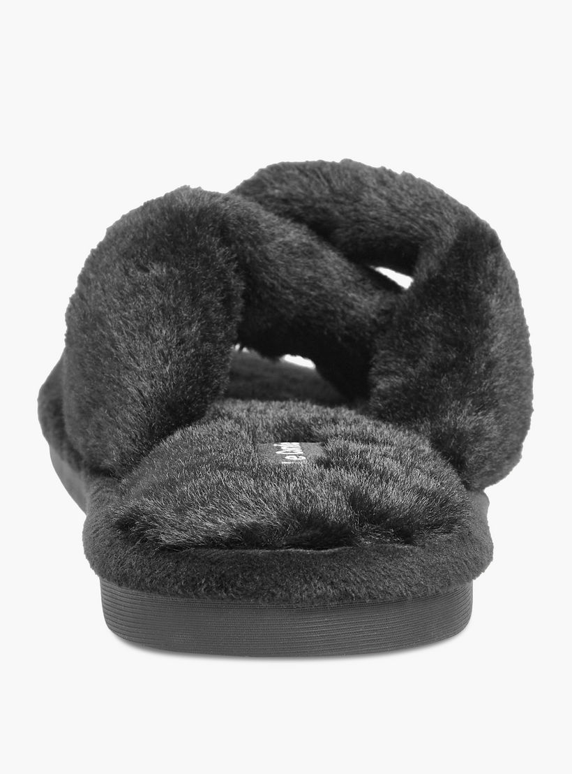 Le Confort Textured Cross-Strap Bedroom Slippers-women-shoes-bedroomslippers-image-4
