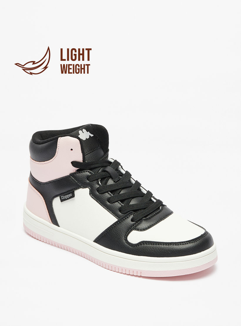 Kappa Women's Colourblock Lace-Up High Top Sneakers-women-shoes-sneakers-image-1