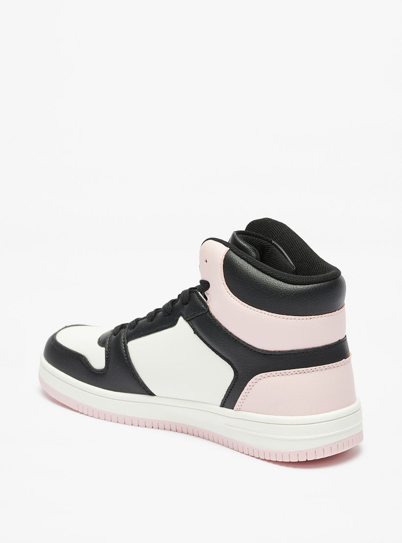 Kappa Women's Colourblock Lace-Up High Top Sneakers-women-shoes-sneakers-image-2