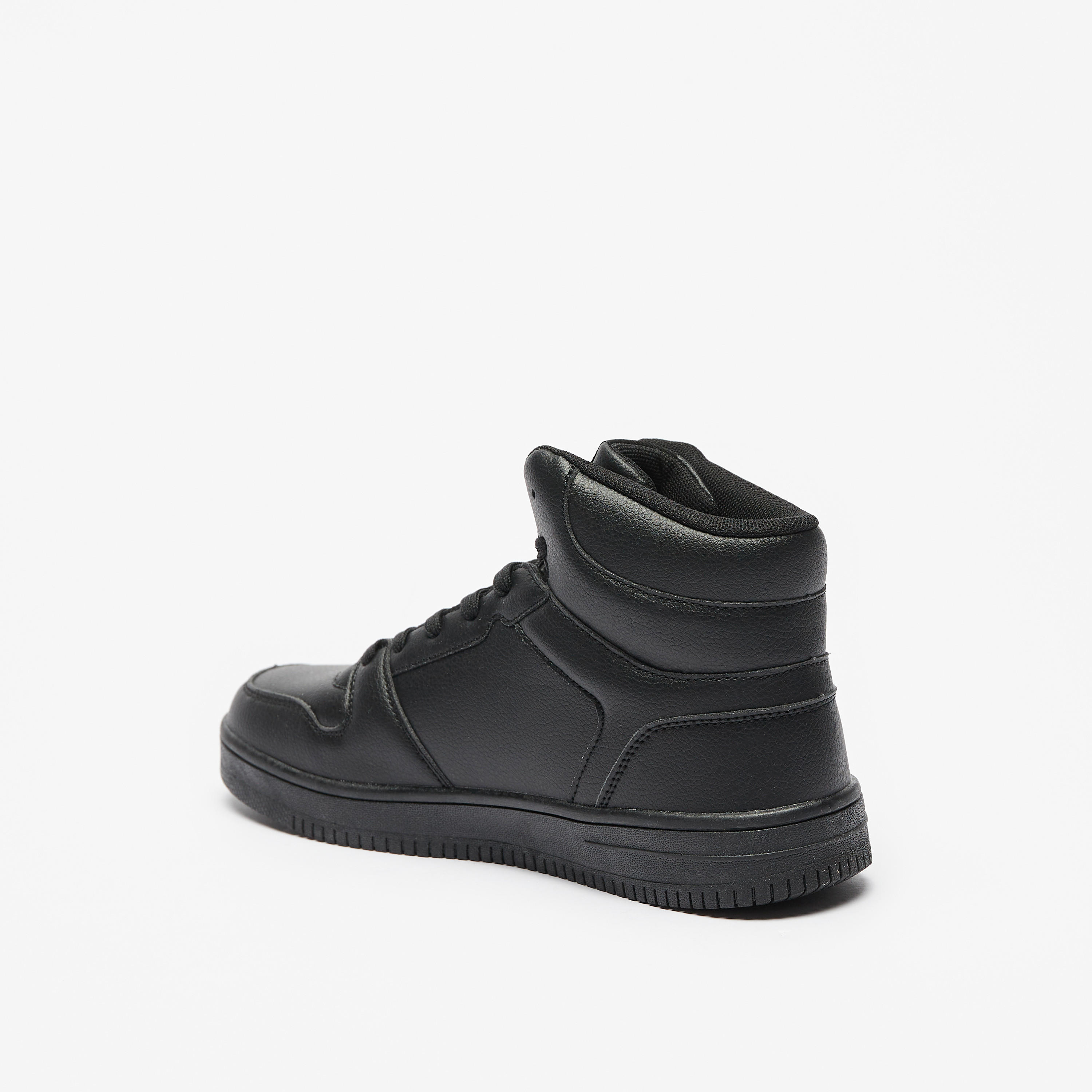Kappa Women's Solid High-Top Lightweight Sneakers with Lace-Up Closure-women-shoes-sneakers-image-3