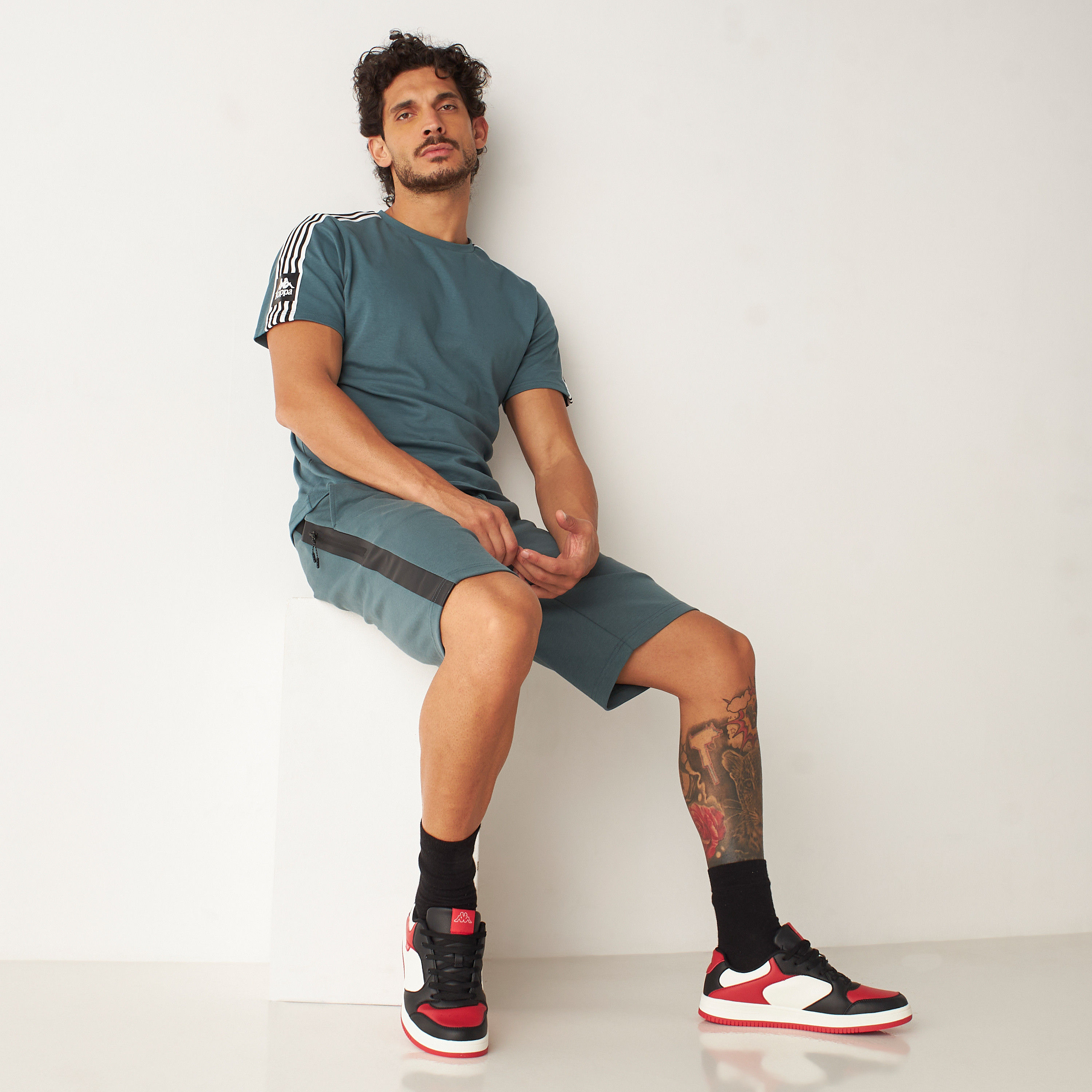 حذاء سنيكرز بقوالب ملونة ورباط إغلاق للرجال من كابا-men-shoes-sneakers-image-5