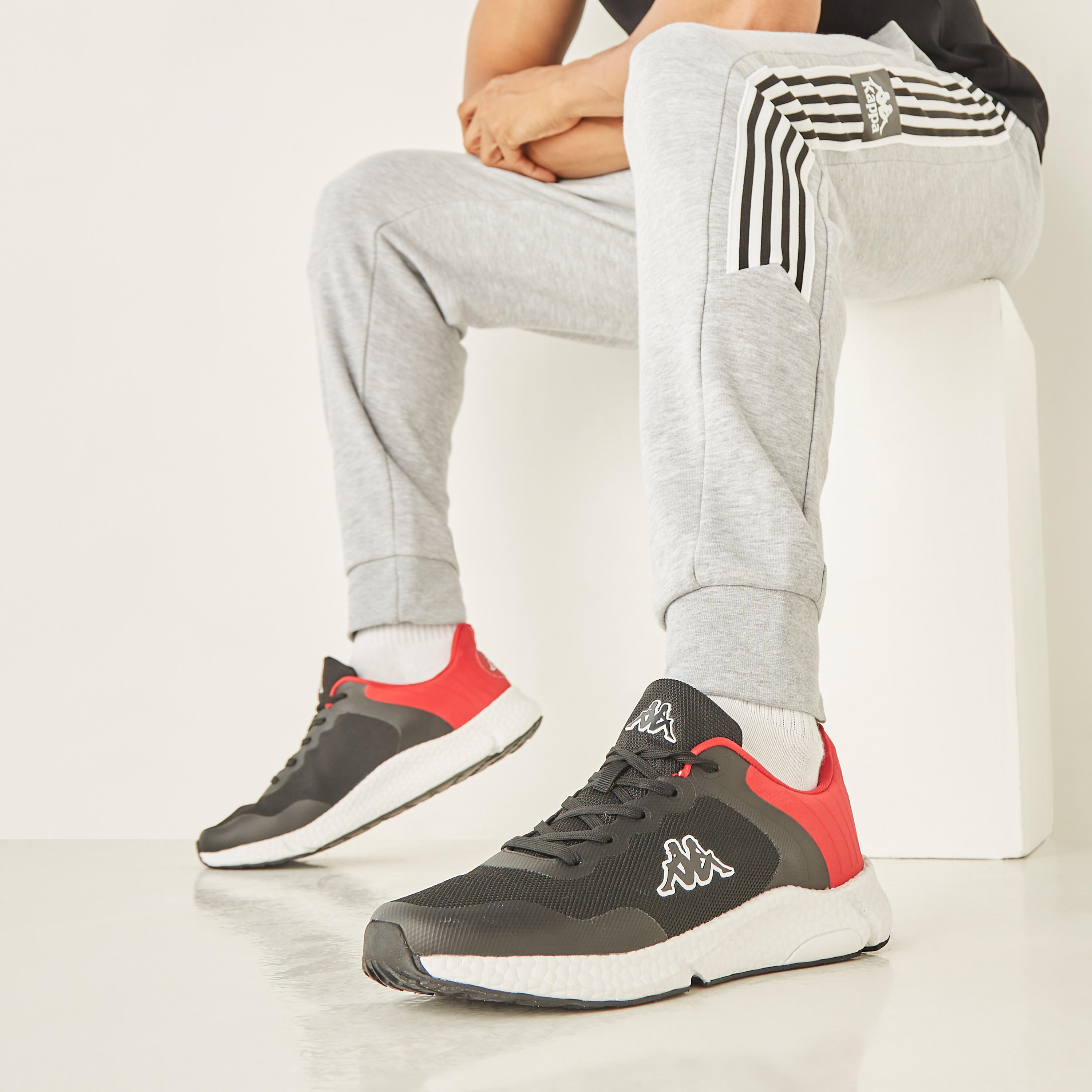 Kappa Men's Colourblock Lace-Up Walking Shoes-sports-men-shoes-image-2