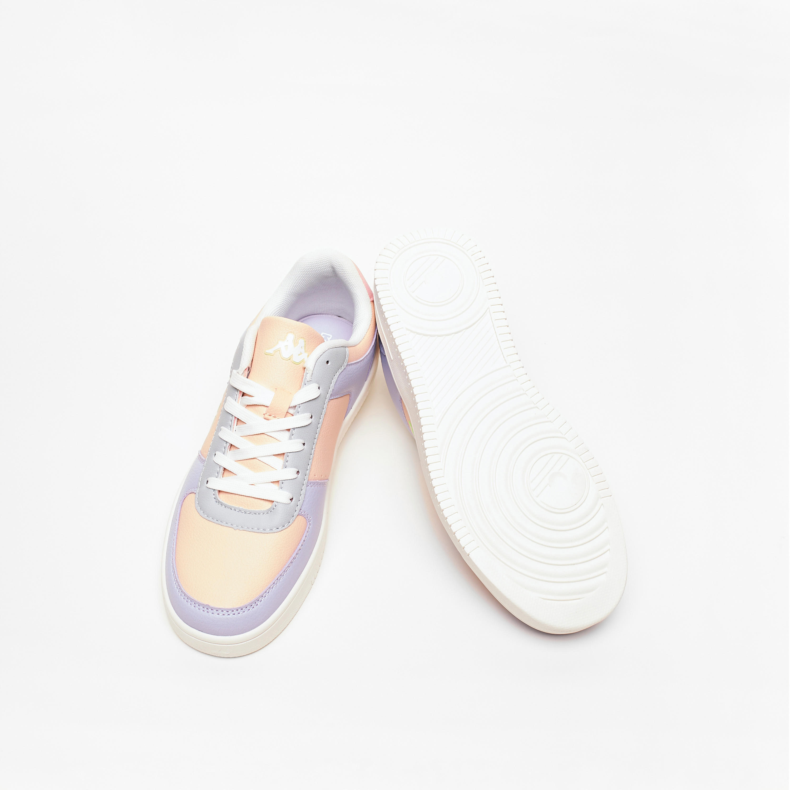 Kappa Women's Panelled Lace-Up Low-Ankle Sneakers-sports-women-shoes-image-3