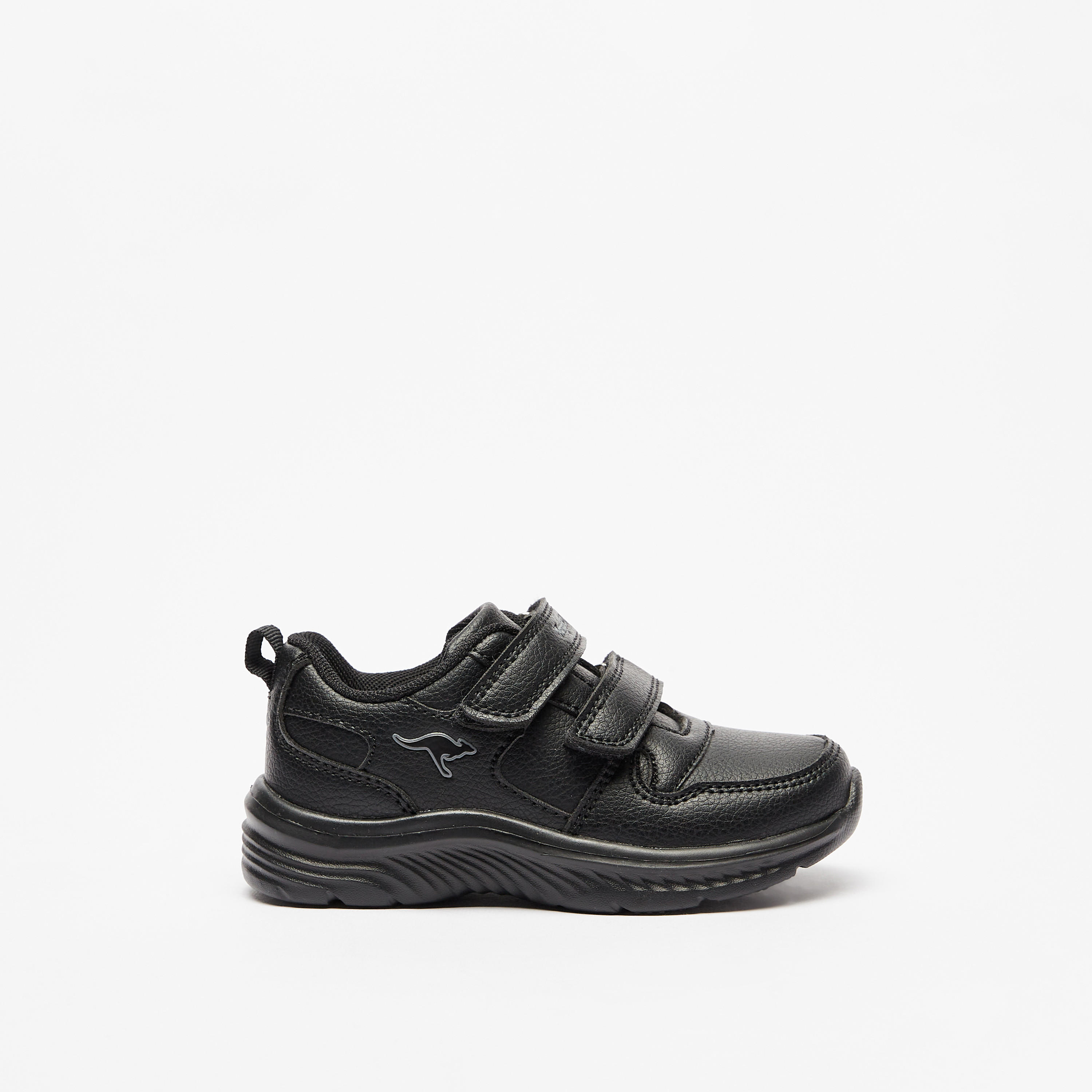 KangaROOS Textured Sneakers with Hook and Loop Closure-boys-shoes-schoolshoes-image-3