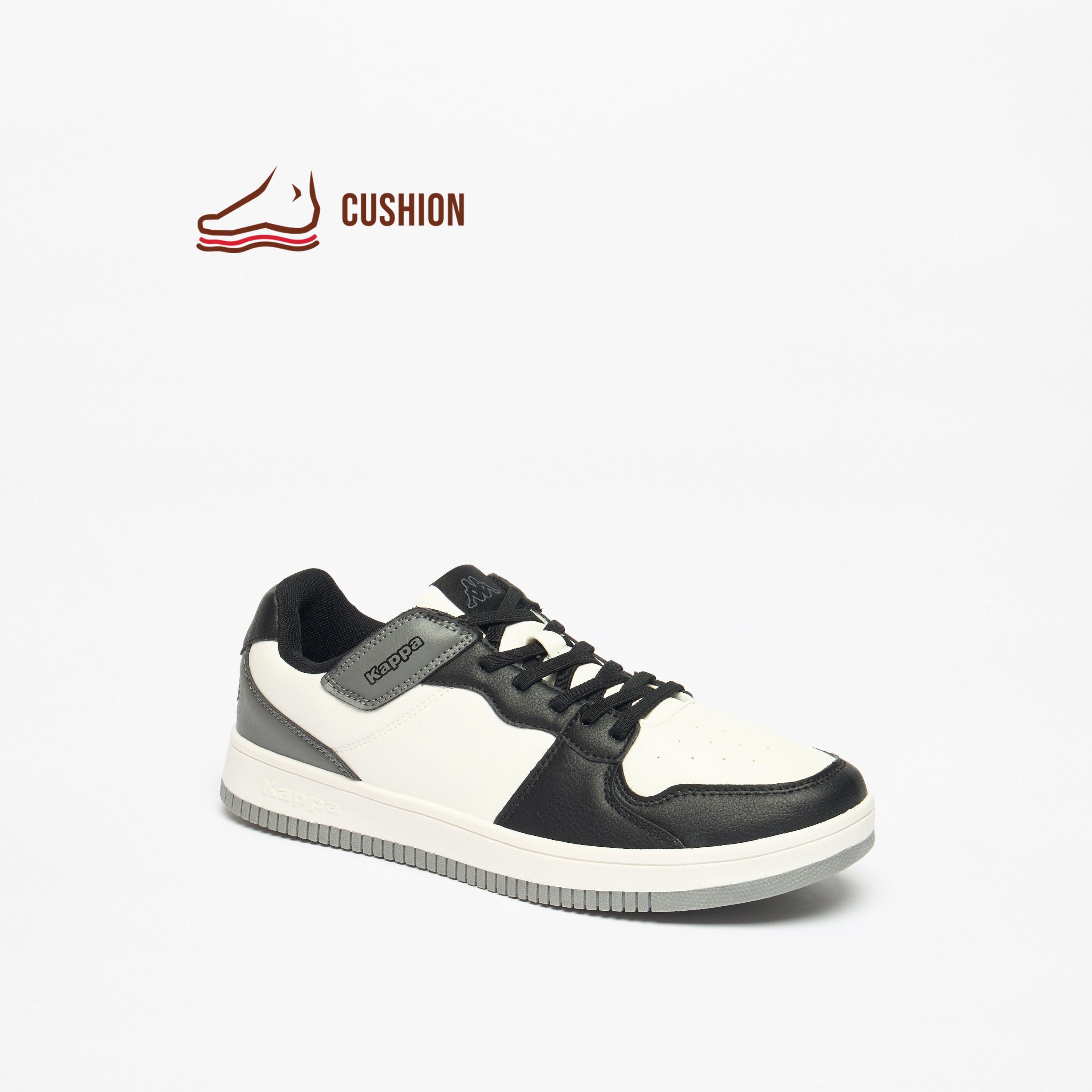 Kappa Colourblock Lace-Up Sneakers with Cushioning-men-shoes-sneakers-image-1