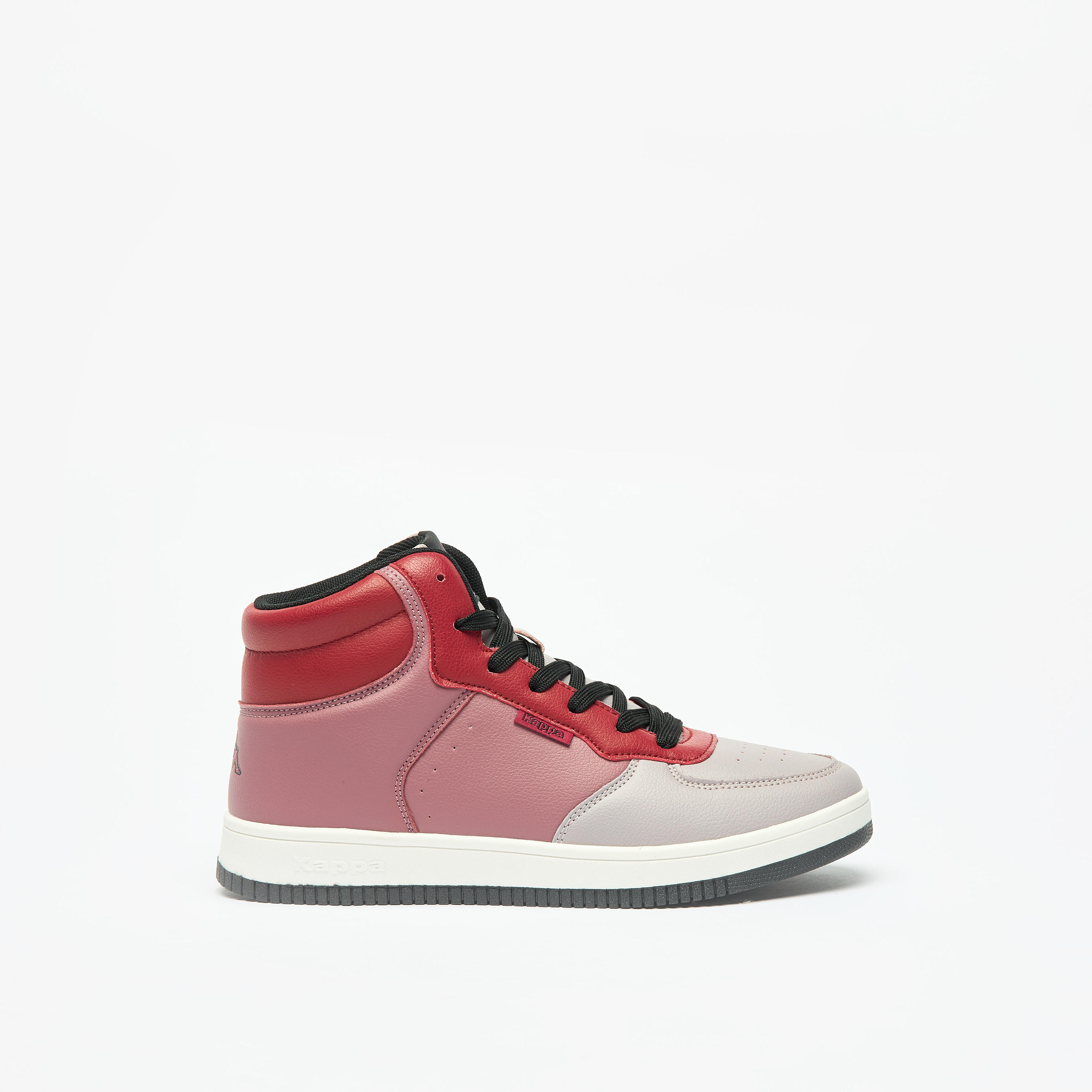 Kappa Women's Panelled Lace-Up High Top Sneakers with Cushioning-women-shoes-sneakers-image-3