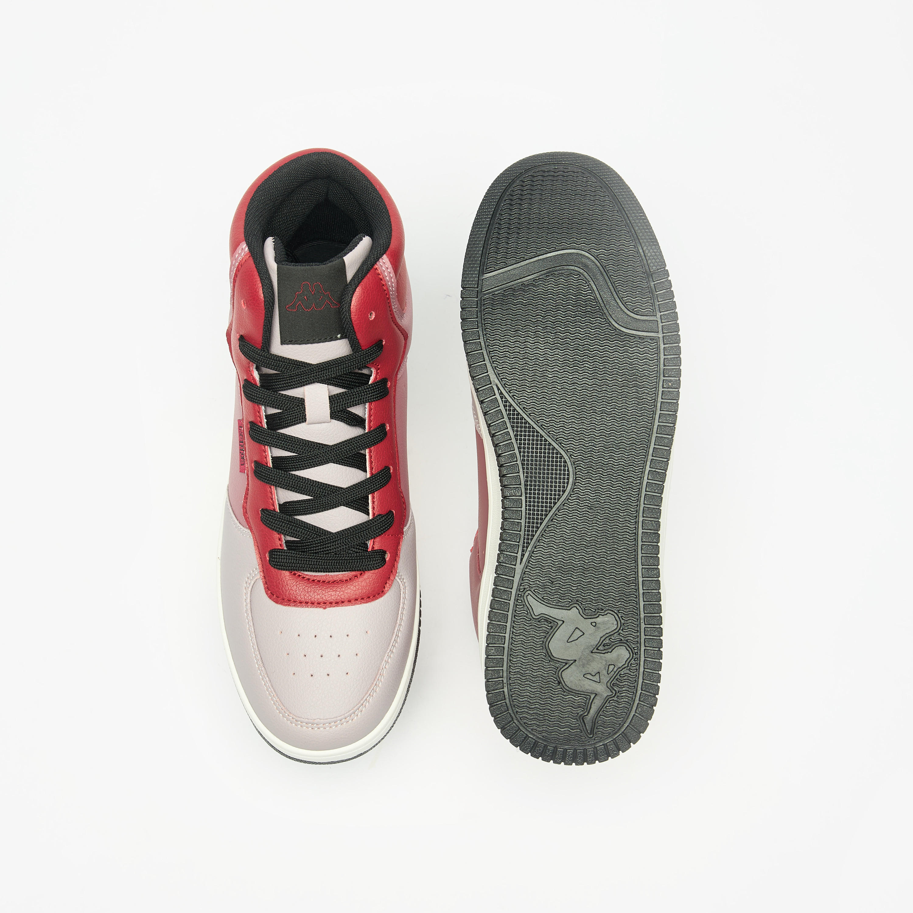 Kappa Women's Panelled Lace-Up High Top Sneakers with Cushioning-women-shoes-sneakers-image-4